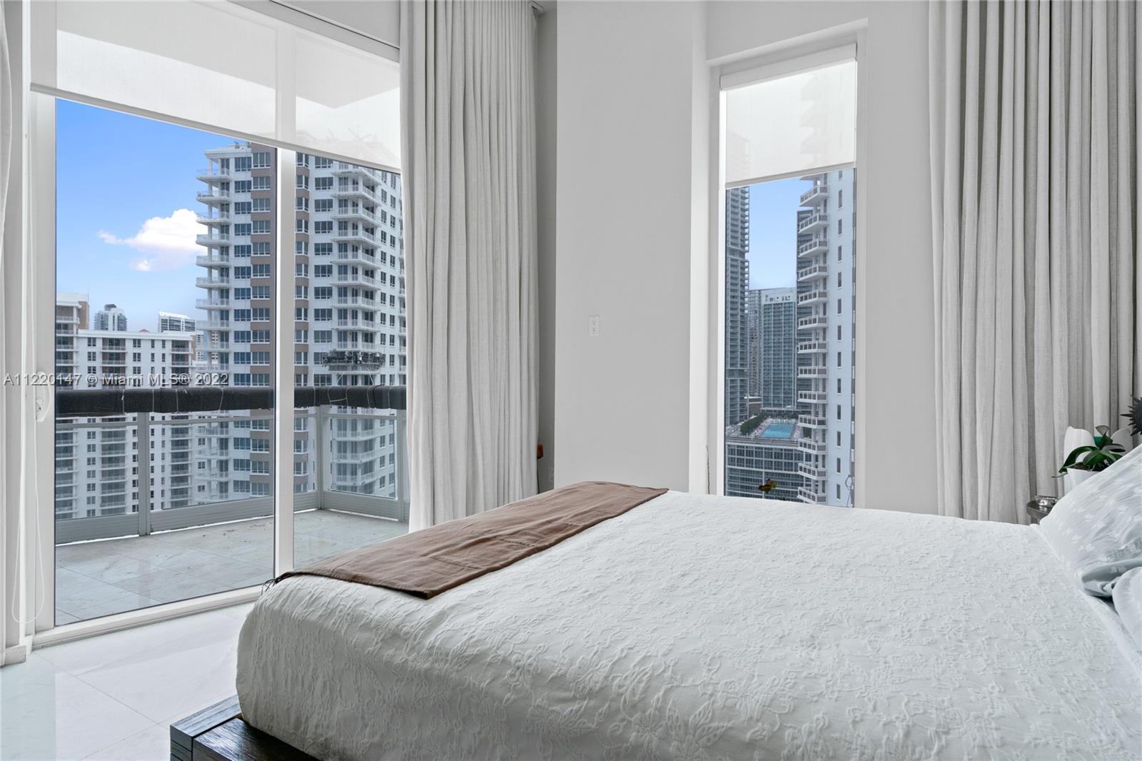 This 2/2.5 unit features a private elevator, 12-foot-high ceilings with floor-to-ceiling windows, Italian-designer wood cabinetry, granite countertops, best-in-class kitchen appliances by Miele and SubZero and spacious balcony to enjoy partial water & city views. Asia Brickell Key offers a number of upscale amenities for its residents, including a high-tech fitness center, a full-service concierge, a swimming pool, a hot tub, a tennis court, and 24-hour valet parking service. Additionally, a number of restaurants and a grocery store are within walking distance of Asia Brickell Key.
