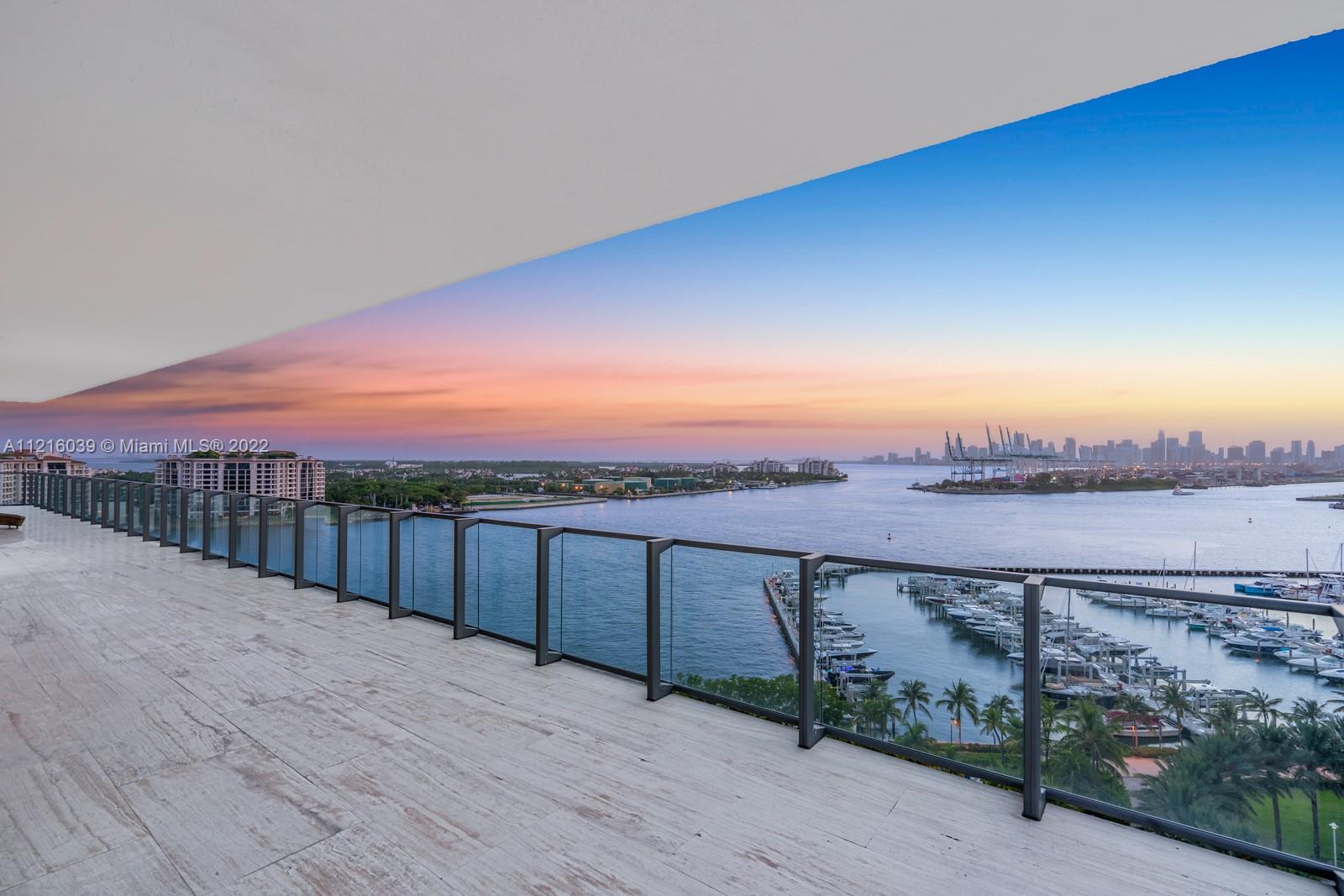 Located at the very southern tip of South Beach, this stunning residence offers exclusivity and privacy. With 4,200 SF of luxurious open plan living space, this 4 BD/3.5 BA comes with the finest of finishes. The kitchen highlights superb craftsmanship to include multiple ovens, gas appliances, sub-zero refrigerator, spacious island. With only 4-units per floor, take in the iconic Miami skyline and flow-through simultaneous views of the ocean and the city from your own 11-feet deep wrap-around balcony. Enjoy other state-of-the-art amenities like floor-to-ceiling impact and sound resistant windows crafted from a special &quot;pure and clear&quot; glass, beautiful marble flooring, and more! Infinity pool area and private 2-car air-conditioned garage included.