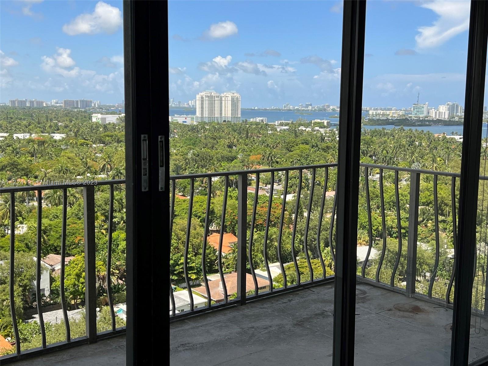 View from Livingroom, wrap arouns balcony