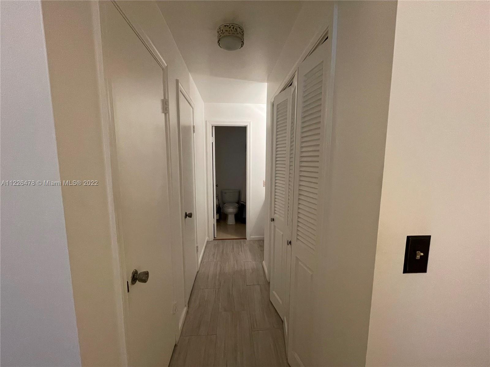 Master hallway to bathroom and closets
