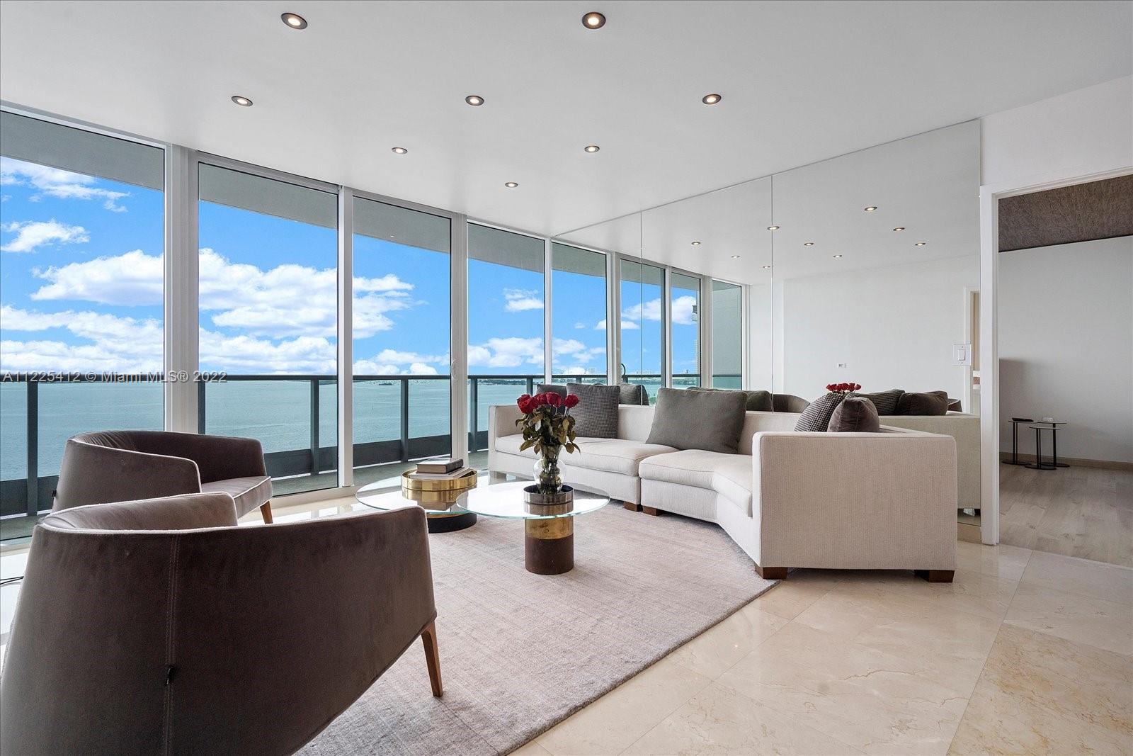 Welcome to Jade residence at Brickell bay , one of the few truly waterfront and luxury buildings in Brickell. Incredible opportunity to own a generous 2 bedrooms, 3 baths plus DEN condo with unobstructed Biscayne Bay views. Take private elevator to the unit to be welcomed with a recently updated foyer. Walk passed the newly installed front door to enjoy jaw dropping water views. Some of the key features include Italian cabinetry, marble floors throughout, new mirrors in living room reflecting bay views, built in closets and electric blackout curtains. State of the art amenities including two infinity pools, fitness center and spa, business center, sky party room and much more. Bring your client to feel a VIP service in the quiet part of Brickell, yet steps from it all.