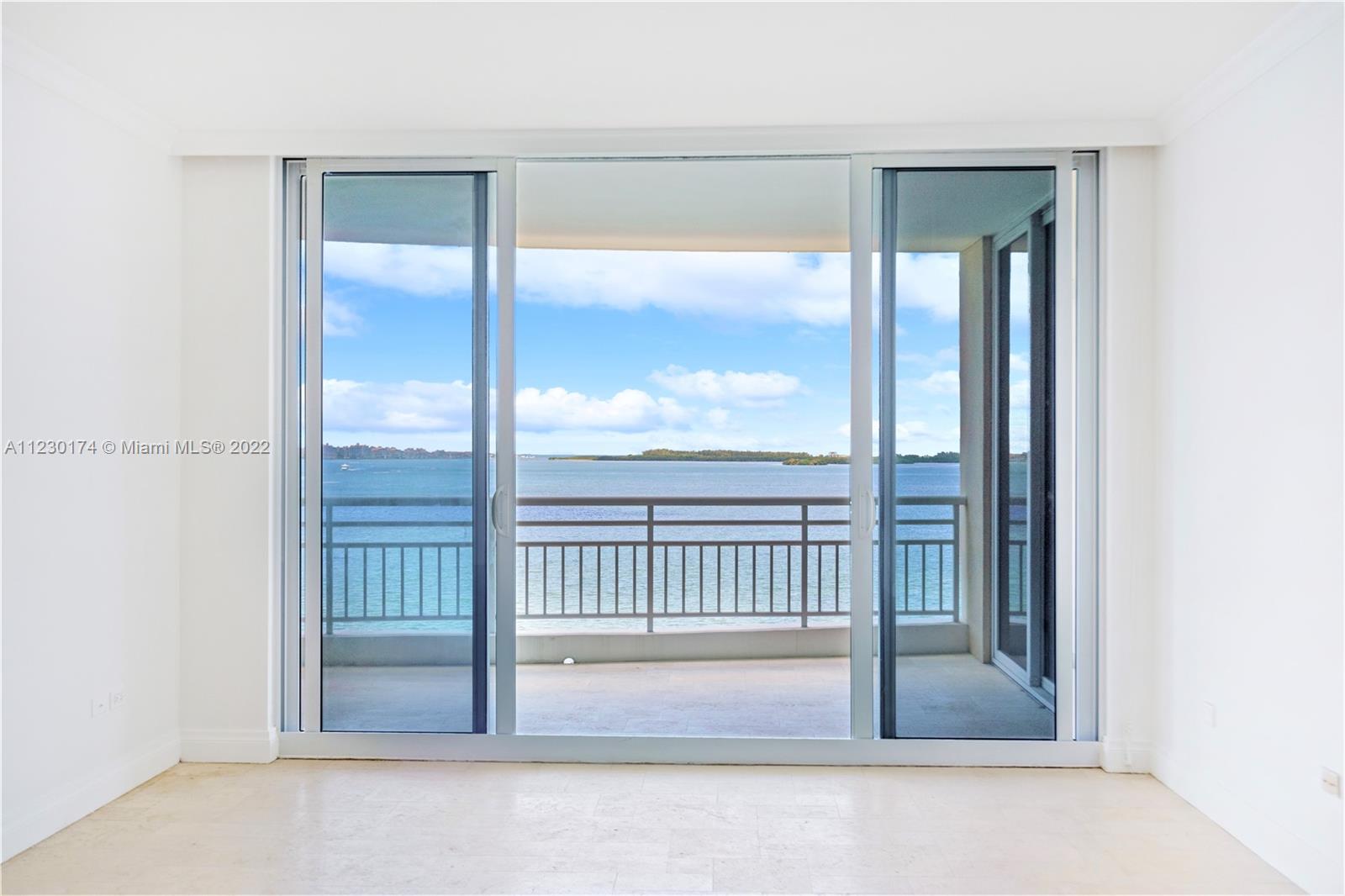 VERY RARE 1700 sq/ft Two Tequesta Point 2 Bed / 2.5 Bath (only 1 on market) w/ stunning direct bay views. LOWEST PRICE PER SQ/FT AT TWO TEQUESTA. 1 Extra PARKING space is negotiable. Freshly painted, marble floor professionally cleaned, Storage Locker, upgraded built-in Stainless Steel Fridge, built-out closets, a huge master bedroom w/ direct access to the Balcony, a master bathroom w/ Kohler fixtures, a double vanity, a large jacuzzi tub, & separate marble walk-in shower. The second bedroom has direct bay views, an ensuite bathroom, & walk-in closet. Two Tequesta is a luxury condo w/ a state of the art fitness center (w/ racquetball, b-ball, cross-fit, massage & aerobics areas), an updated lobby, BBQ's, a playroom, tennis, 2 conference rooms, free valet, 24/7 security, & a new clubroom.