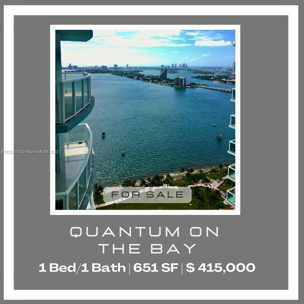 A QUANTUM UNIT IN A WORLD OF GREAT AMENITIES! Delight yourself with the sunrise. This 1 bed / 1 bath on the 30th floor faces directly the Intracoastal and the Venetian Islands. Among the amenities are two lounges/party/game rooms, a private theater, two pools, and a two-story gym. At the lobby, you can also find a convenience store, dentist's practice, and a cybercafe. Notes: includes one assigned parking space, 2 storage units, water/sewer, and internet. - PROPERTY WILL BE AVAILABLE ON AUGUST 15th -