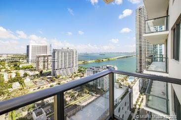 A beautiful 2 bedroom + den unit is a corner unit with a huge balcony. Top de line appliances equipped, with very well iluminted rooms.  Amazing city and bay  views,. Very well located at the condo Paraiso Bayviews, a 46-story condo tower situated in the bay-front neighborhood of Edgewater in Miami, Florida. Amenities at Paraiso Bayviews includes a modern and very well equipped gym and spa,  play room for children, business center, 3,000-square-foot party room,  sunset pool, rooftop pool/spa, rooftop party room and BBQ area.
Call listing agent or Showingtime with a 24 hs. in advance. Tenant is month to month.