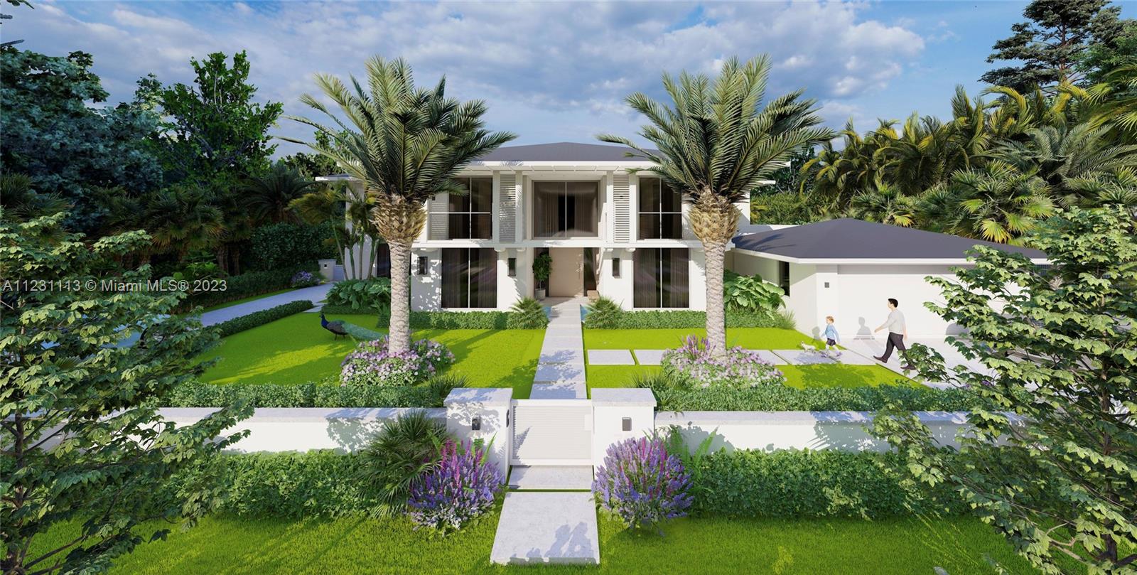 Custom designer home with 6,100 sq ft LA/ 7,200 total. Includes custom made furniture designed perfectly for each space, cedar works luxury playset, designer light fixtures and Baby Blue Moke America golf cart! Designed by awarded architects Balli Trautman & interior finishes by Cozy Salazar Interiors. One of a kind home in the heart of South Miami. Located in Mango Terrace just 8 blocks north of Pinecrest, 1 min from downtown SoMi and 5 minutes from Coral Gables. Trimless lighting, 48x48 porcelain tile and select oak wood floors, natural coral stone exterior detailing. Chef's kitchen featuring Subzero, 4 wolf ovens, miele coffee maker, fridge/freezer drawers and 5ft Galley Sink. Spa Master with waterworks plumbing & floor to ceiling Calcite Azul marble slabs. Completion summer of 2023.