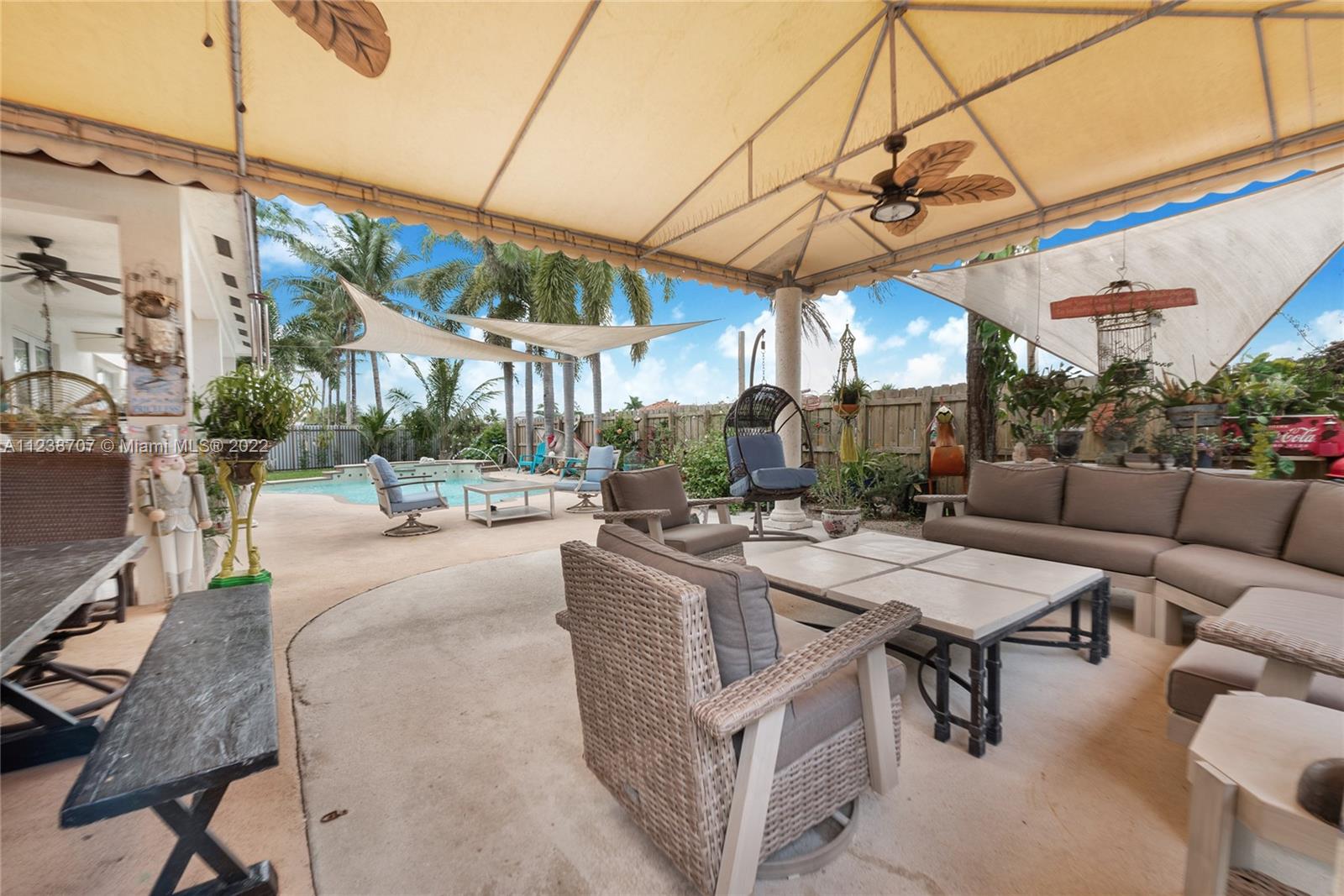 large covered patio