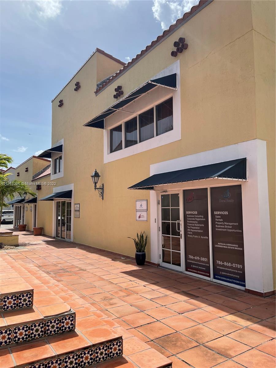 Private offices in the heart of Doral.Very well located with no entry restrictions and a lot pf parking spaces available. We have offices on the first floor and also in the second floor. Common areas have bathrooms and kitchenettes. We have multiple offices available and different sizes starting at 120 SF up to 600 SF. 
Electricity and water included in the rent.