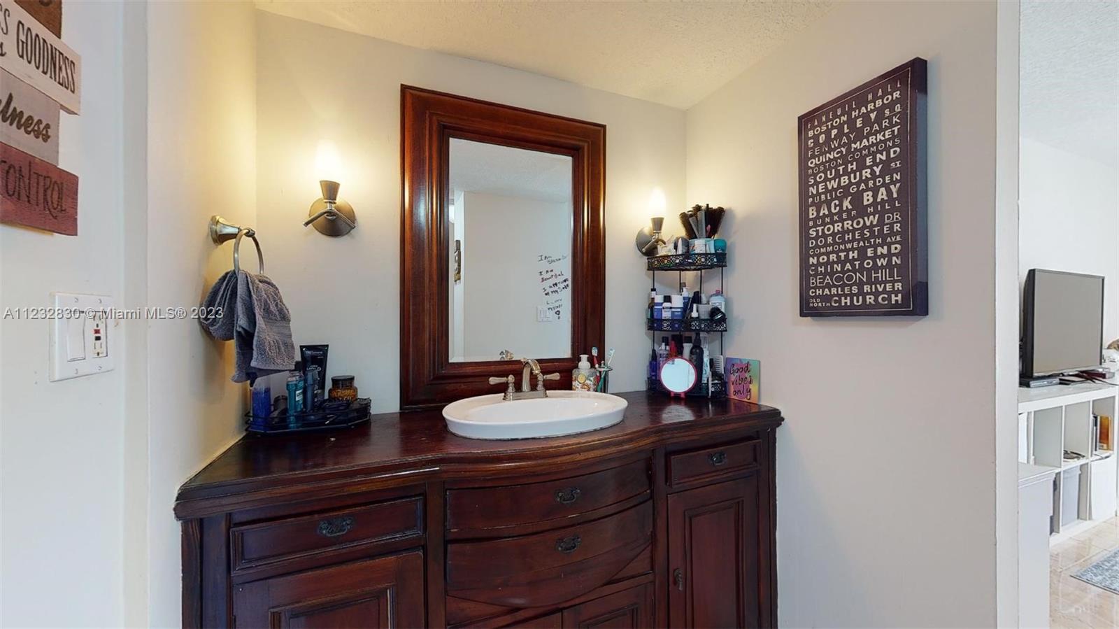 All wood main bedroom Vanity