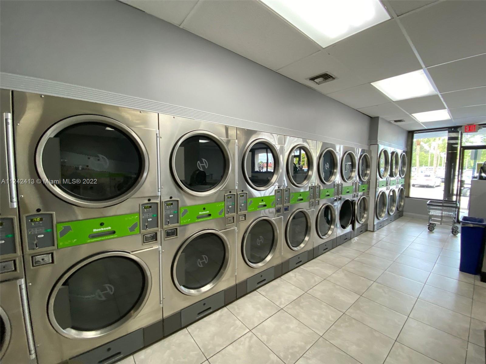 Professionally managed Coin laundry business in a very busy shopping center with very nice restaurants and supermarket that brings in many customers for the very cleaned with new coin laundry equipment and air-condition This business is for family that wants to an easy business for the family.  The business offers Fold and wash.

Bring your best offers.