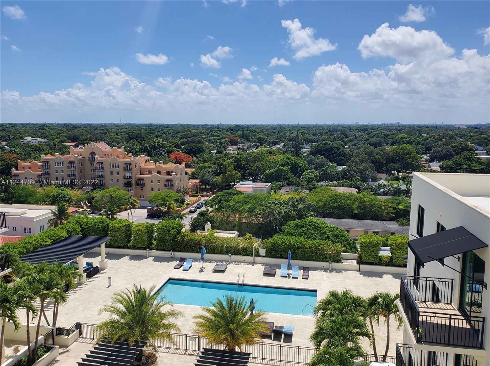 Beautiful furnished Condo in the heart of Coral Gables conveniently located minutes away from Miracle Mile restaurants, shops and businesses, Urban Life At Its Best. Spacious unit offers 2 bedrooms and 2 baths, 2 parking spaces side by side and beautiful views. Amenities include Concierge, great room, fitness center, beautiful pool and lounge area. Unit furnished by TUI Lifestyle. Deposits, first, last, security and building common area deposit. Unit available immediately.