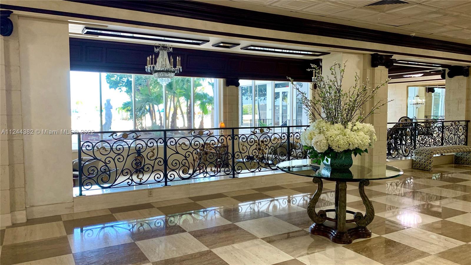 MAIN ENTRANCE LOBBY WITH DIRECT OCEAN AND GARDEN VIEWS