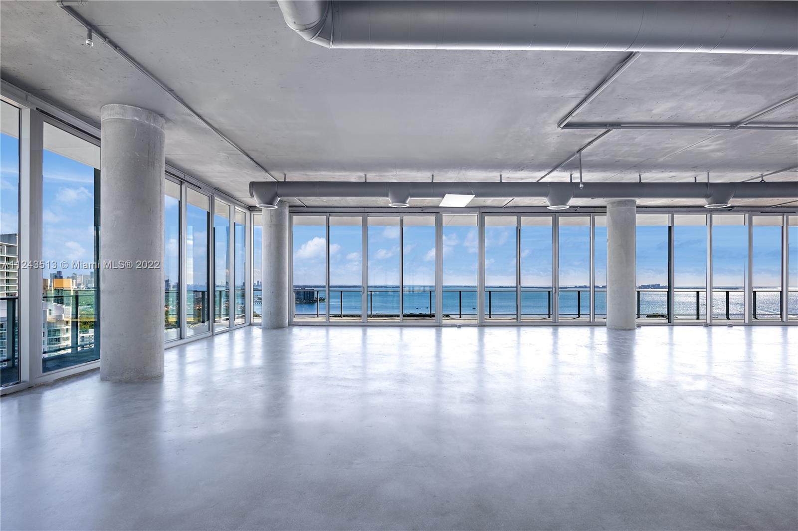 This unfinished space encompassing the entire top floor of Grove at Grand Bay, this architectural masterpiece can be designed to have up to 5 bedroom suites + staff quarters, gym, private office, screening room and well appointed living spaces. An interior stairway leads up to your private rooftop terrace w/ swimming pool & lounge area with incredible views of Coconut Grove Waterfront. With dramatic 12’ ceilings and an abundance of outdoor space this sky home provides an unmatched lifestyle right in the center of it all. Grove at Grand Bay is centrally located in Coconut Grove and celebrates its laidback lifestyle along the waterfront of Biscayne Bay with seaside dining, street cafes, great shopping, cinemas, and close to several of Miami's most prestigious schools.