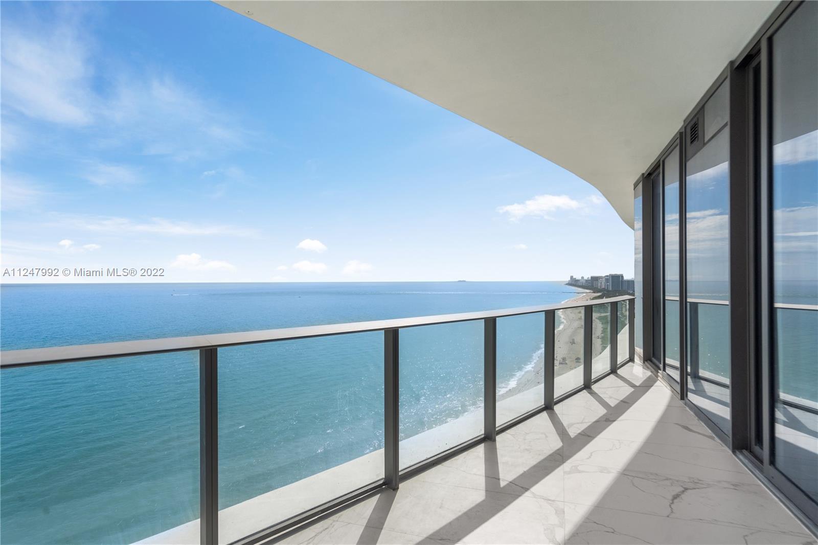 Magnificent luxury residence in the Ritz Carlton in Sunny Isles! Breathtaking ocean and city views, spacious 2 bedrooms plus 2.5 bathrooms with private elevator & foyer. Top of the line appliances, cappuccino maker, wine cooler, 10ft ceilings, Snaidero Kitchen furniture. Move in ready at the brand new Ritz-Carlton Residences in Sunny Isles. Enjoy panoramic sunrise & sunset views from two terraces. Amenities include a sky lounge exclusively for residents, 2 pools, fitness center, guest suites, restaurant, beach service and 250 linear feet of pristine beachfront. Hospitality provided by the incomparable Ritz-Carlton! Unit will be delivery fully finished Brand New with Porcelains Calacatta floors, electrical blinds and customized closets!!!