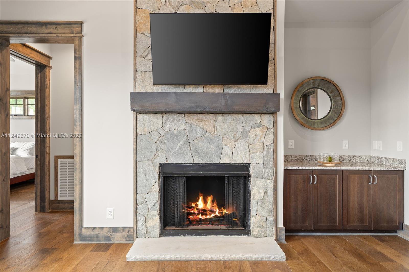 Gas - Stone Fireplace