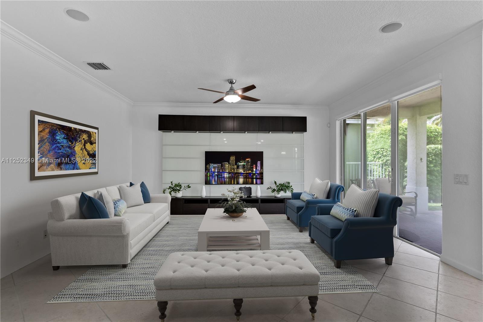 Family Room Virtual Staging