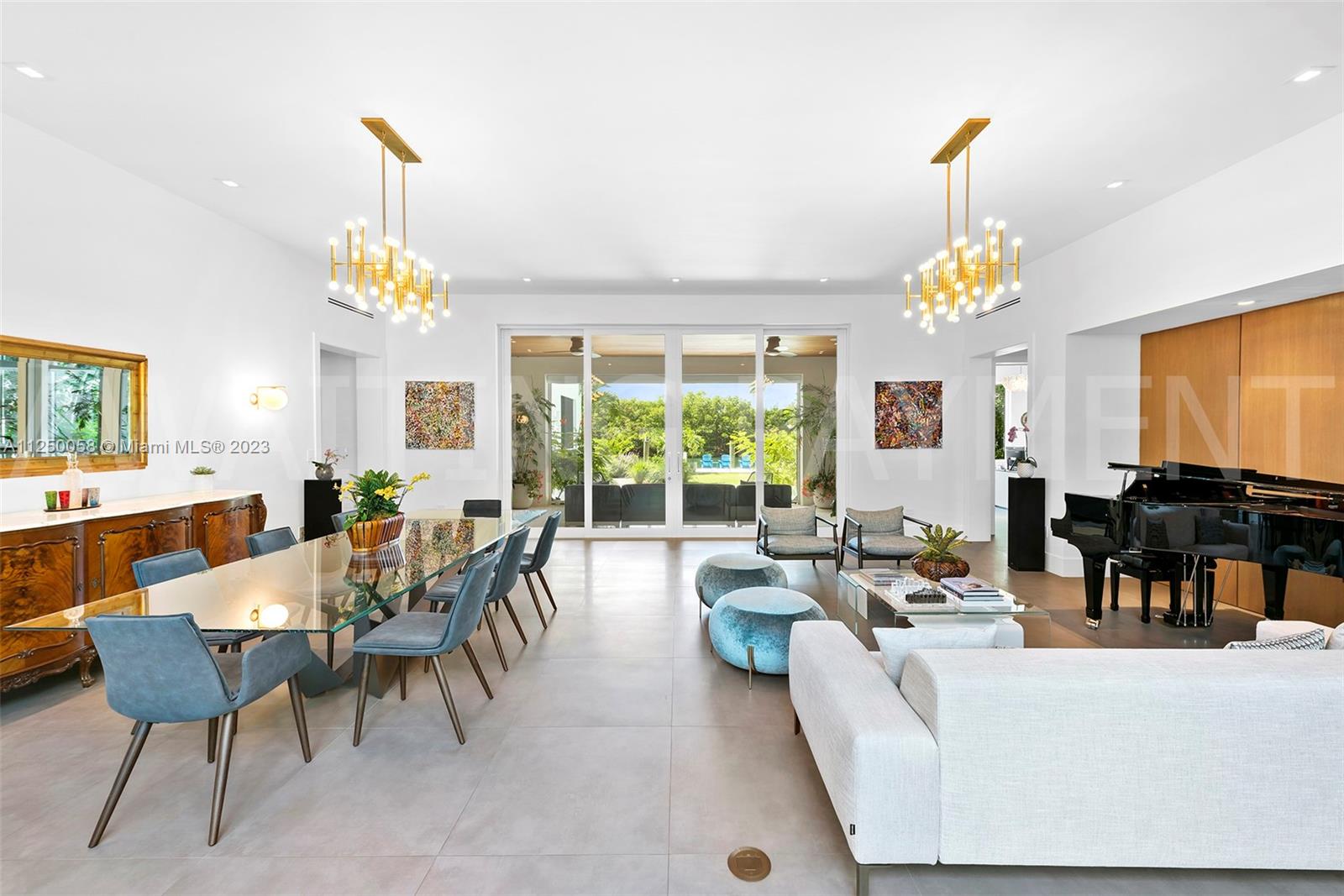 LIVING ROOM AND DINING AREA