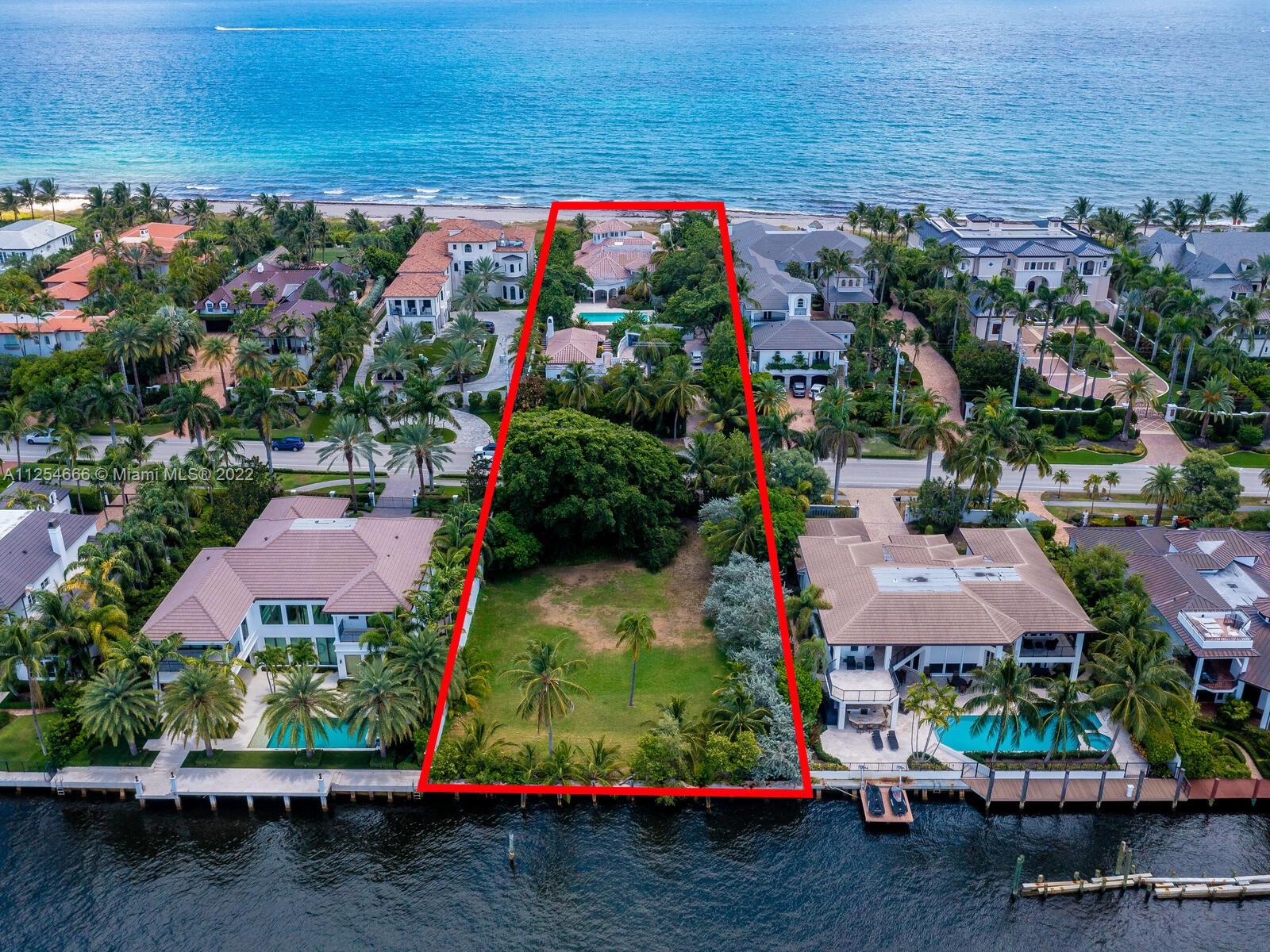 Magnificent Mansion in the heart of Highland Florida, your home, your joy, your place to enjoy. Live in or Tear down and build on this magnificent 57,835 sqft Open Bay Waterfront and Oceanfront lot. Breathtaking areas all around, Beach access, 100ft canal access, high ceilings, bbq area, pool area, pleasant community, a dream in place. Unique property connecting both sides of street within one folio.