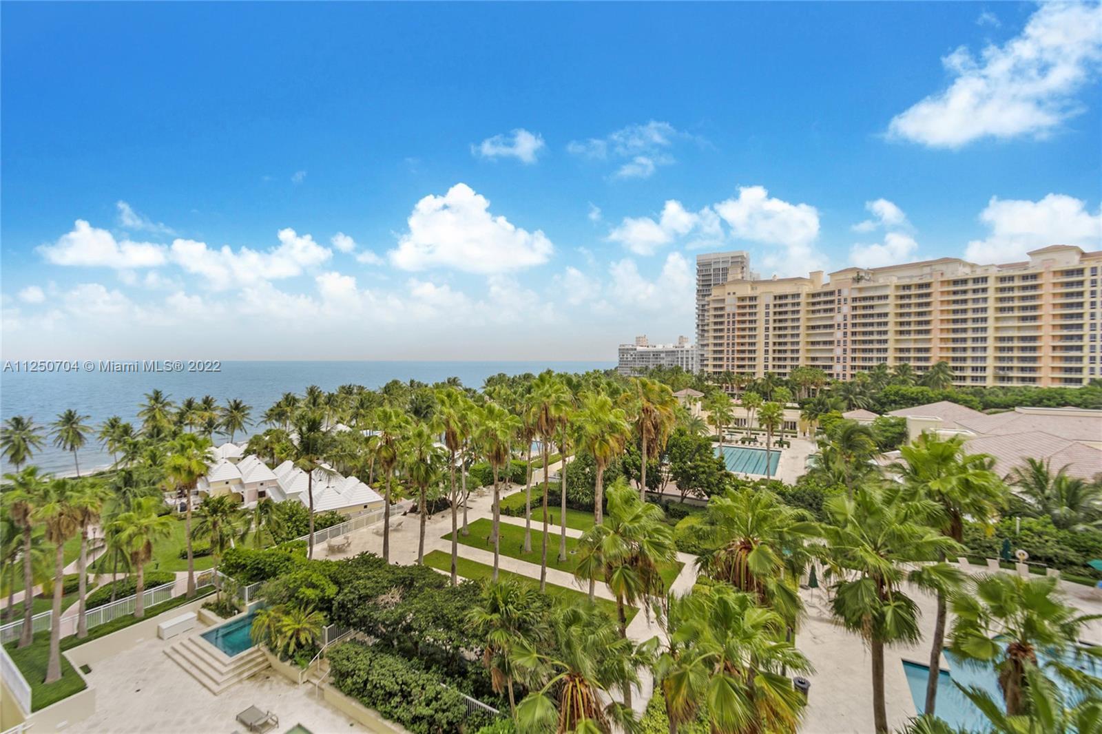 Beautiful unit at the prestigious Ocean Club Condominium. Ocean Tower Two. This Unit offers breathtaking ocean, city and bay views from the two oversized terraces. This 4 bedroom, 5.5 bath apartment also includes open living, dining and kitchen areas.  Laundry room and service quarters are also included in this beautiful property. Two assigned parking Garages. Ocean Club Resort lifestyle amenities include: 24hr concierge & security, beach access, multiple pools for the whole family, restaurants, tennis courts and more.