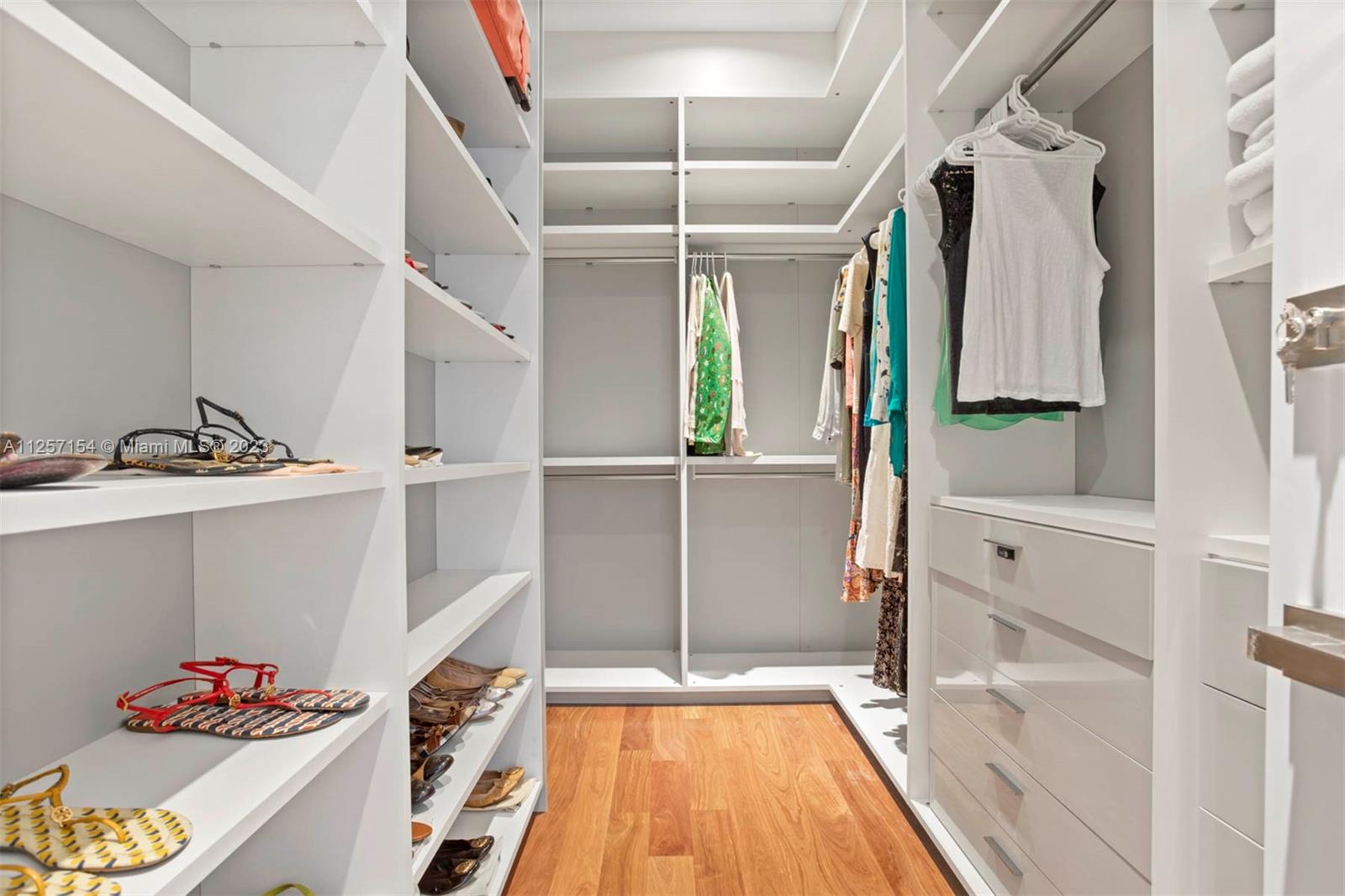 Closet in the master bedroom