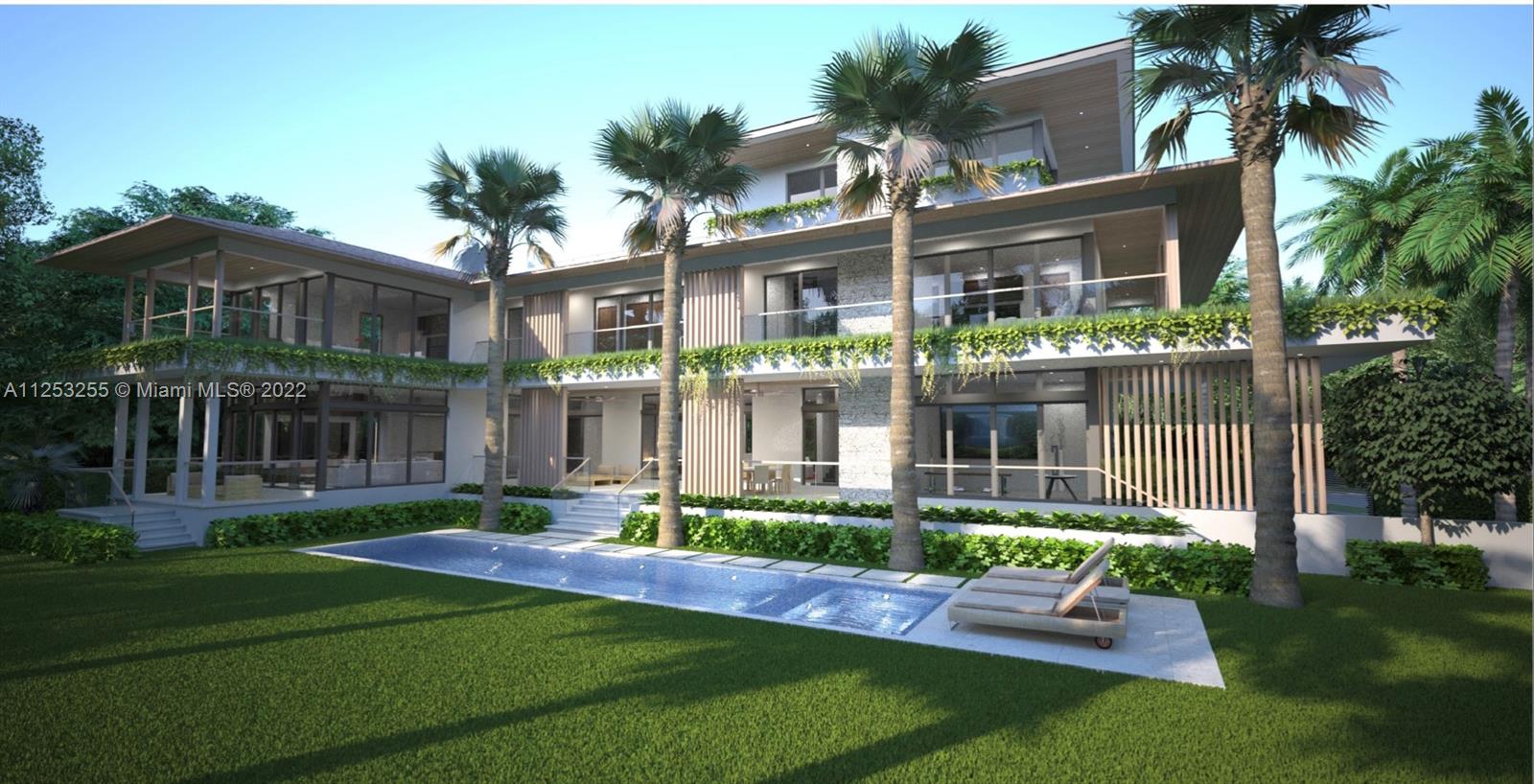 This is a rare one of a kind corner oversized lot which, per the survey, totals 13,283 Sq Ft and 150 Ft frontage, located on prestigious Harbor Drive.  This elegant and sophisticated home offers a unique opportunity as plans have been approved by the Village of KB and the foundation work has been completed, saving the buyer a significant amount of construction time. This 3 level masterpiece with approx. 8,517 gross FAR and 5,941 under a/c offers 6 bedrooms en suite, 8 bathrooms, elevator, enclosed 2 car garage, amazing roof top with jacuzzi where you can enjoy the ocean breeze and get a glimpse of Biscayne Bay and the Miami Skyline. This home is truly unique with a ~50 Ft pool design, beautiful patio, BBQ area and expansive terrace spaces. Price is for the land, plans and permit fees only.