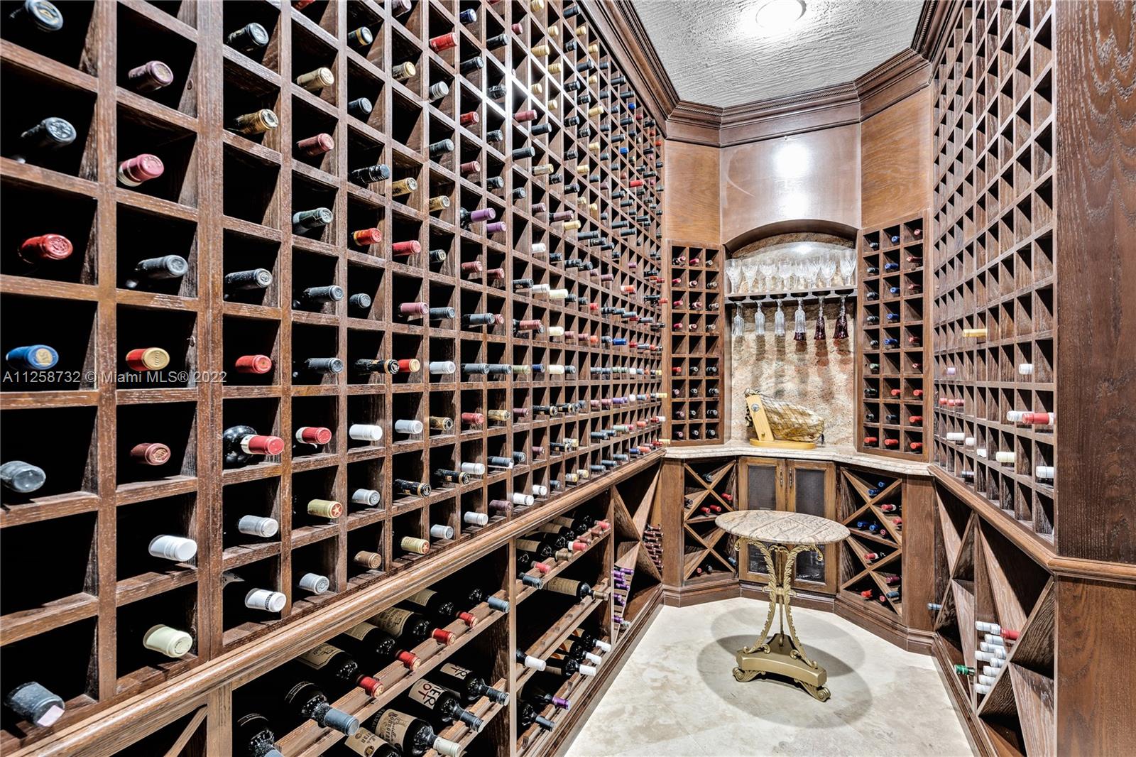 Climate controlled wine cellar