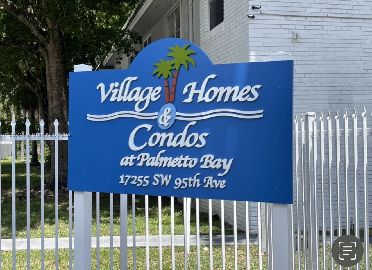Village Homes & Condos is a gated community  located in a prime location, near The Falls shopping mall, East of US1 and in an excellent School District.  It is a hidden gem in Palmetto Bay!
This property is like living in a Twin Home with private fenced-in backyard, large community pool, exercise room and  children playgroung. 
The 2 bedrooms, 2 full bathrooms is highly upgraded; new electrical panel, interior and exterior just painted, new dishwasher and microwave, new food disposal, tiled throughout , own laundry room with full size washer/ dryer, two assigned parking spaces.  Low maintenance fee, $ 391.48/month .