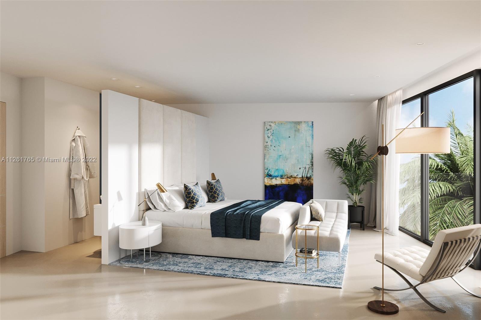 Sun-drenched bedroom.