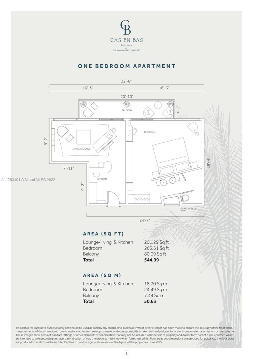 Floor Plan: One-Bedroom Residence
