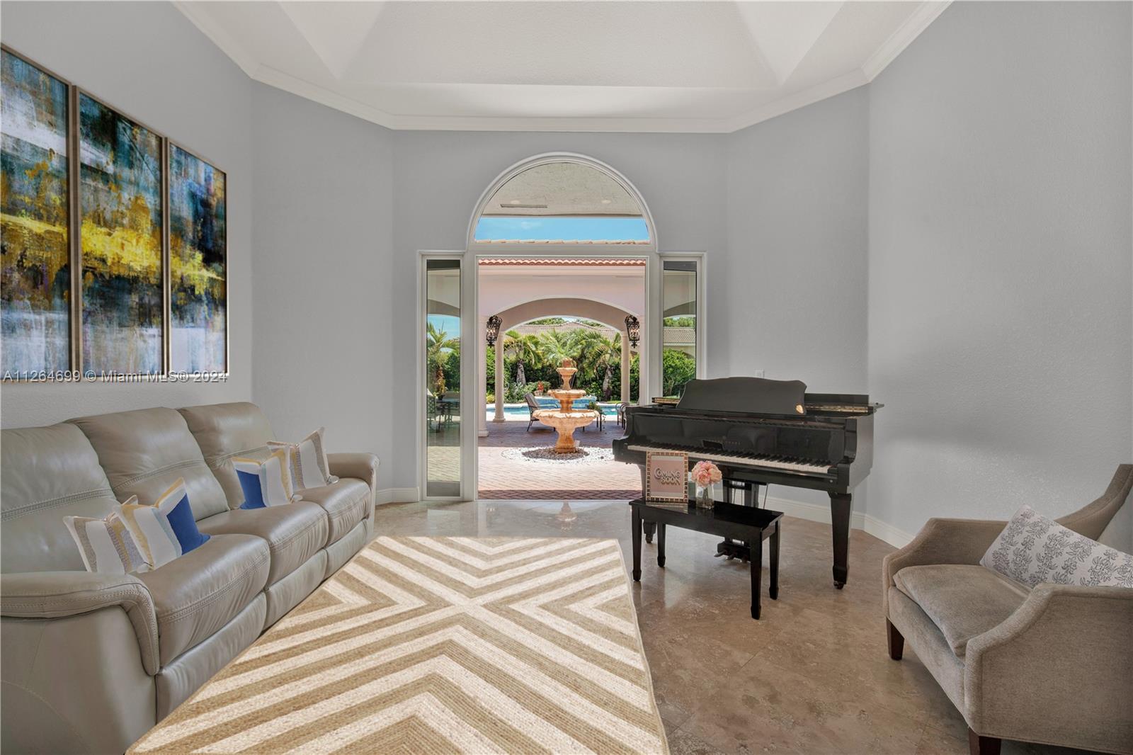 Expansive Kitchen & Family Room - Marble Flooring