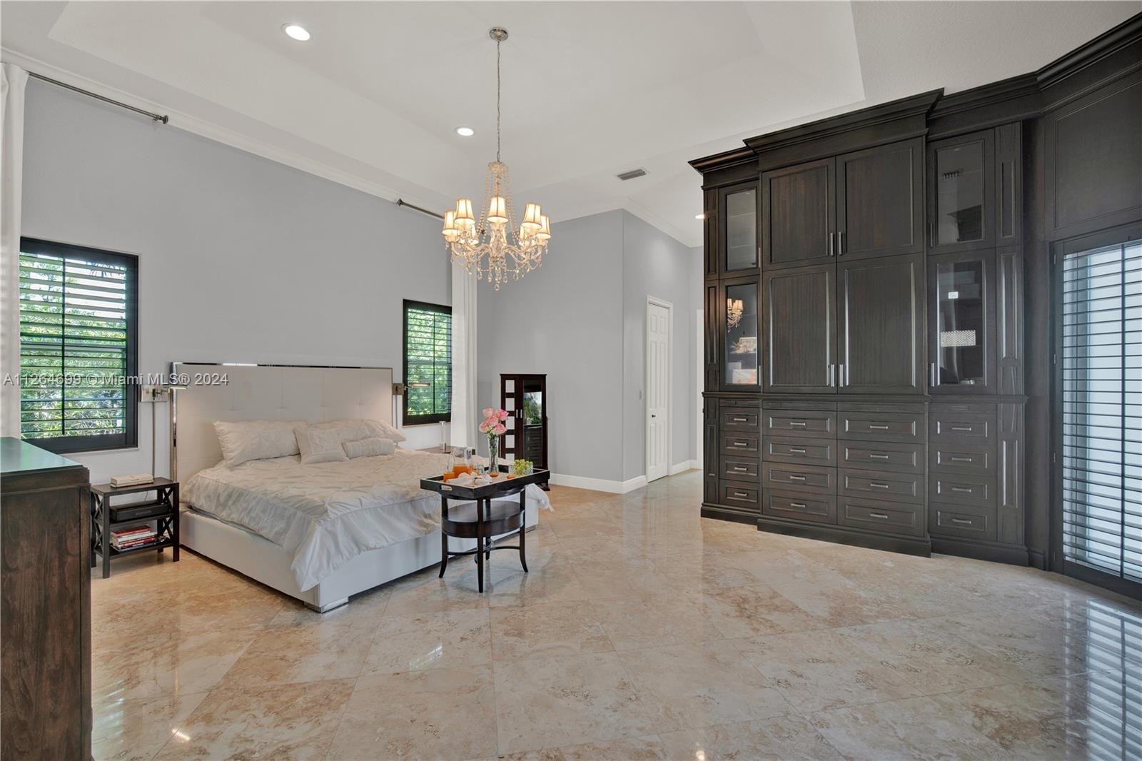 Living Room Boasts a Lovely Fountain Focal-Piece and Great Patio Views!