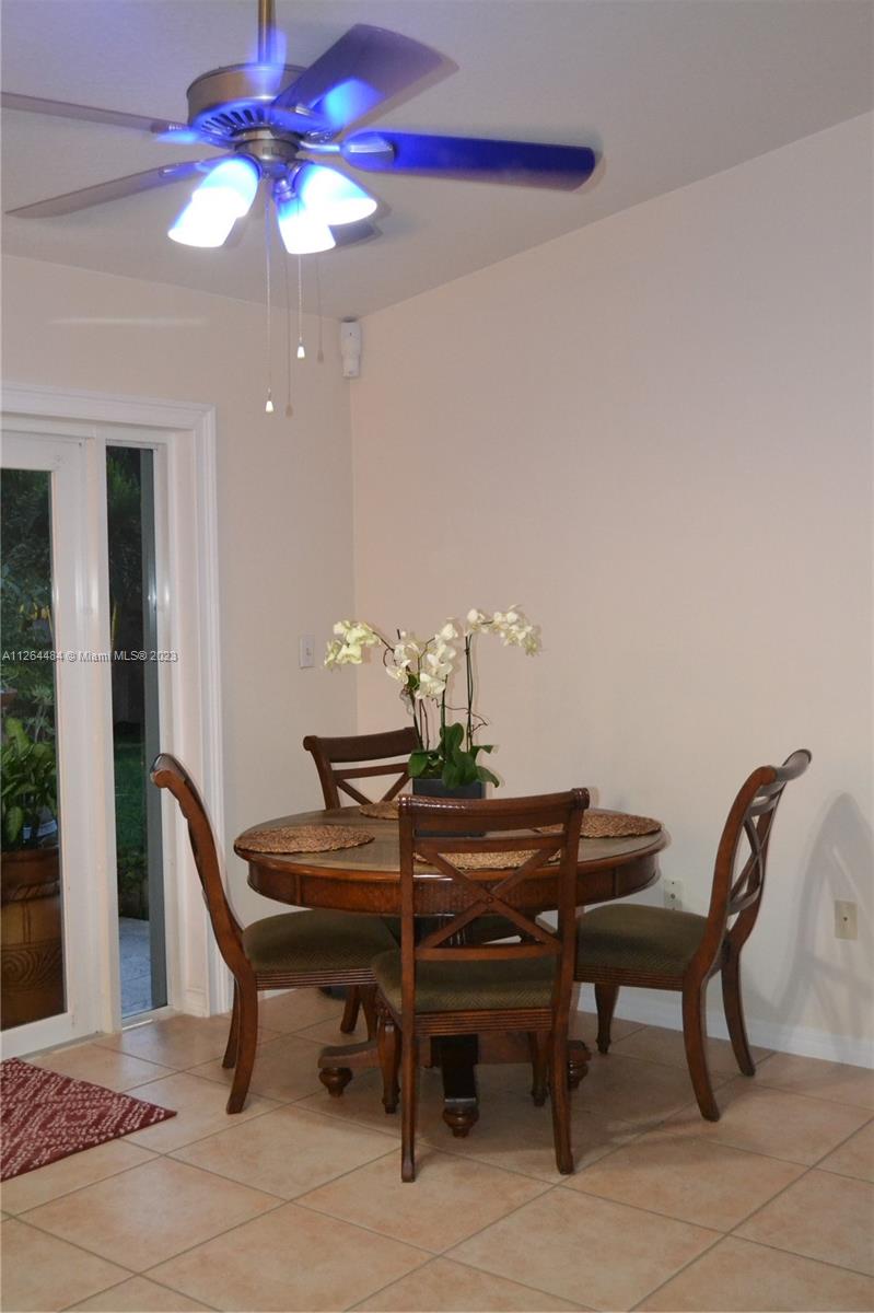 Second dining room fan not included in the sale.
