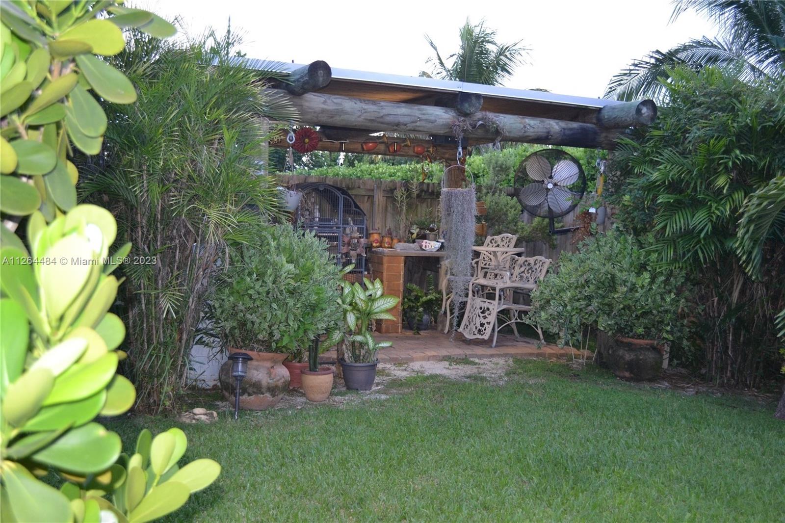 Tiki/Barbecue area. Big fan not included in the sale.
