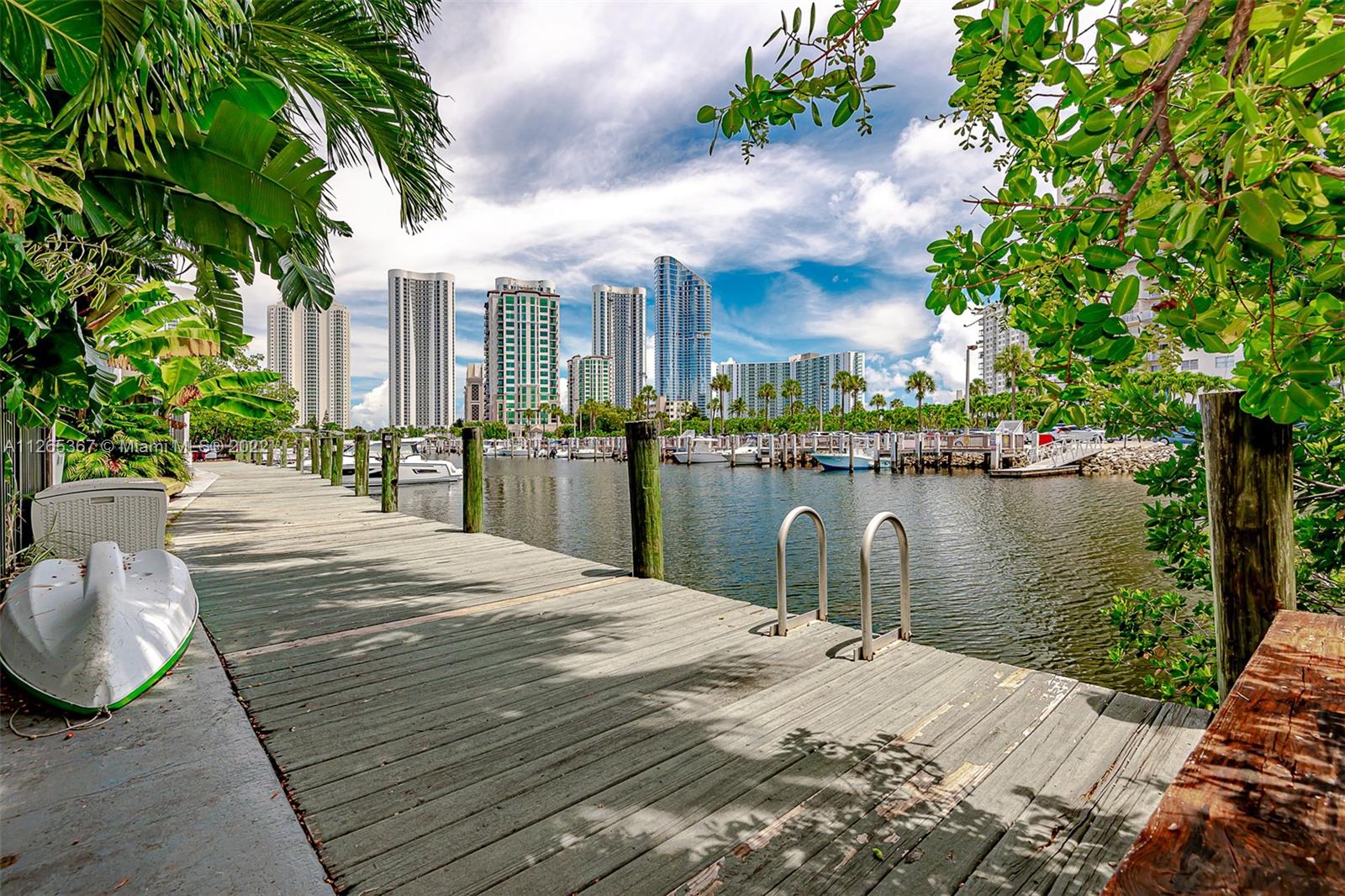 Board walk behind the property