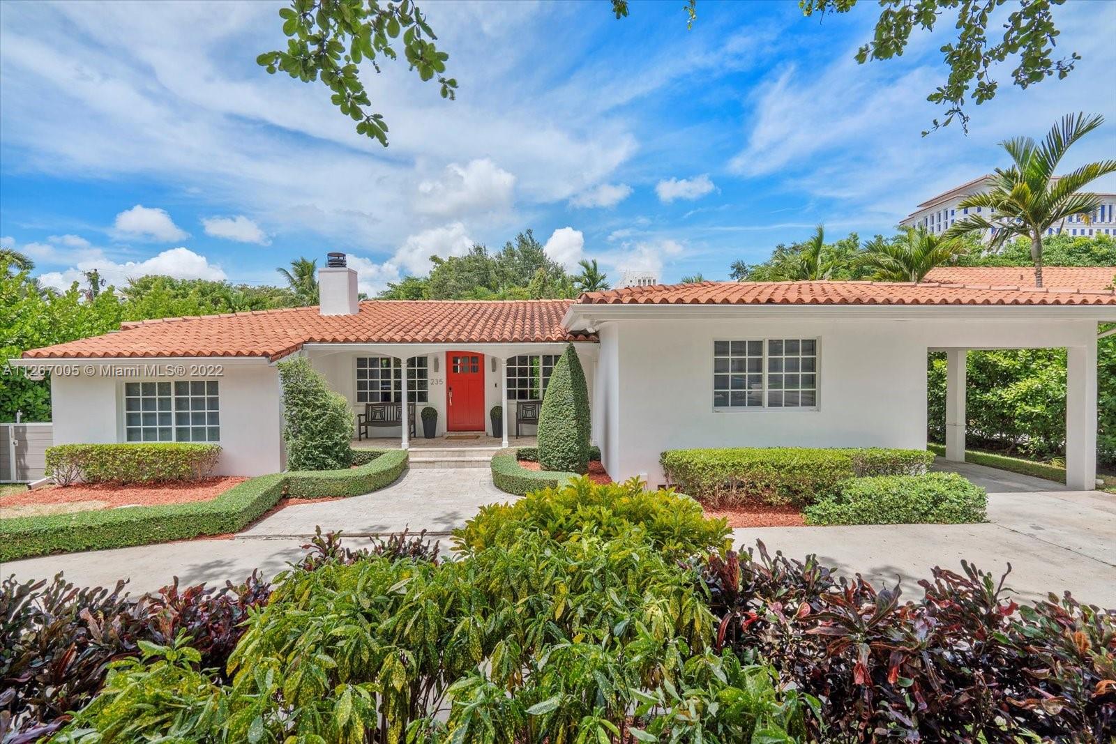 ELEGANT CORAL GABLES HOME FEATURING 4 BEDROOMS, 3 BATHS ALL BEAUTIFULLY RENOVATED WITH THE MOST WANTED UPGRADES, HIGH IMPACT WINDOWS, STATE OF THE ART POOL & PATIO OFFERING THE BEST AMENITIES FOR LAVISH ENTERTAINMENT. FORMAL LIVING ROOM AND DINING ROOM, MODERN KITCHEN OVERLOOKING FAMILY ROOM AND PATIO. PORCELAIN TILES THROUGHOUT, WELL APPOINTED MAIN SUITE WITH ADJACENT MAIN BATH OFFERING DOUBLE SINK VANITIES AND SHOWER. THREE SPACIOUS ADDITIONAL BEDROOMS.THE TREE BEST WISHES! LOCATION, COMFORT, CONVENIENCE ALL WITHIN WALKING DISTANCE TO FINE DINING, SHOPPING AND ENTERTAINMENT.