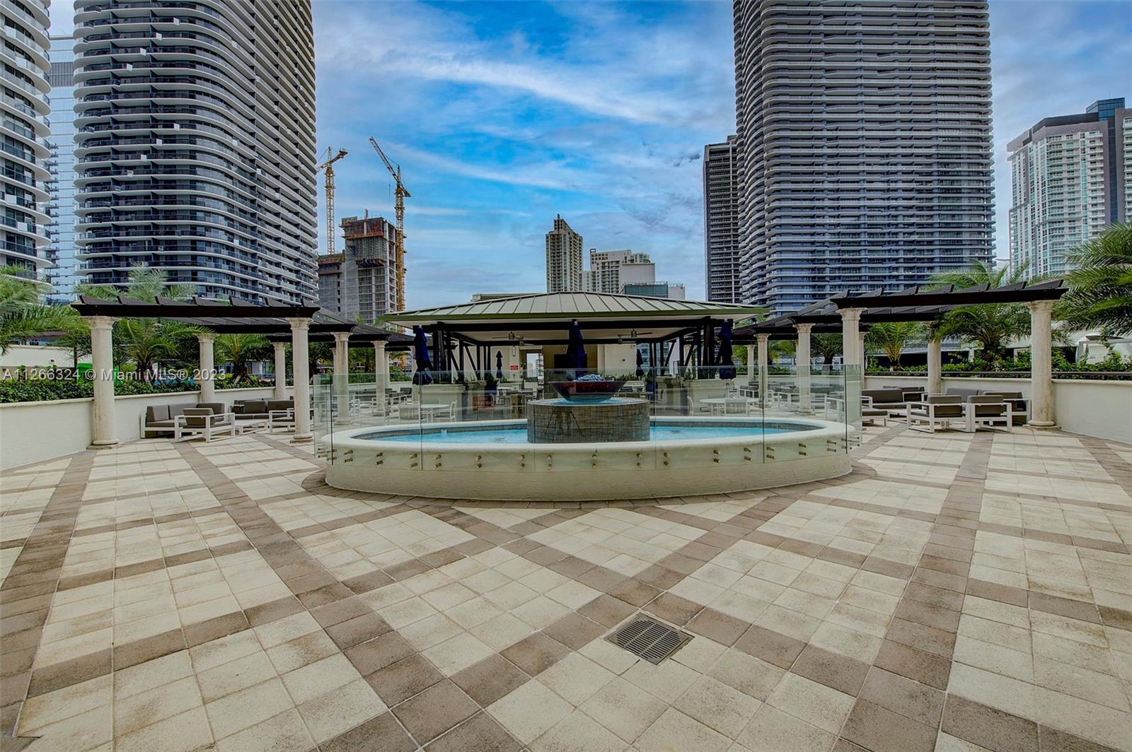 Exterior amenities by the pool