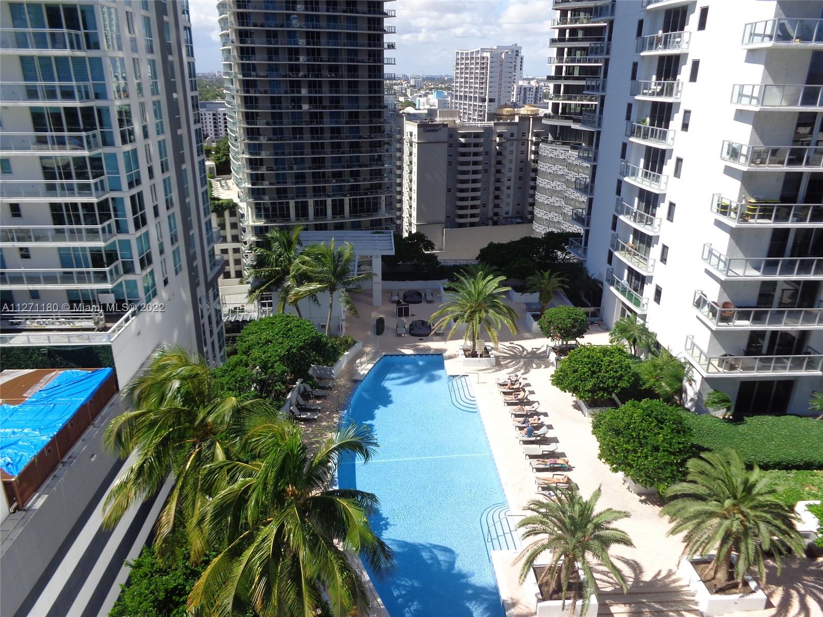 Great 2/2 corner unit with marble floors throughout, Italian style kitchen with granite counter tops, ss appliances, roller shades.  Modern building with all amenities: pool, gym yoga, virtual golf room, wine & cigar room, 24 hours concierge, premier location within walking distance to Brickell City Centre, Mary Brickell Village, Financial District, People mover, restaurants, etc.