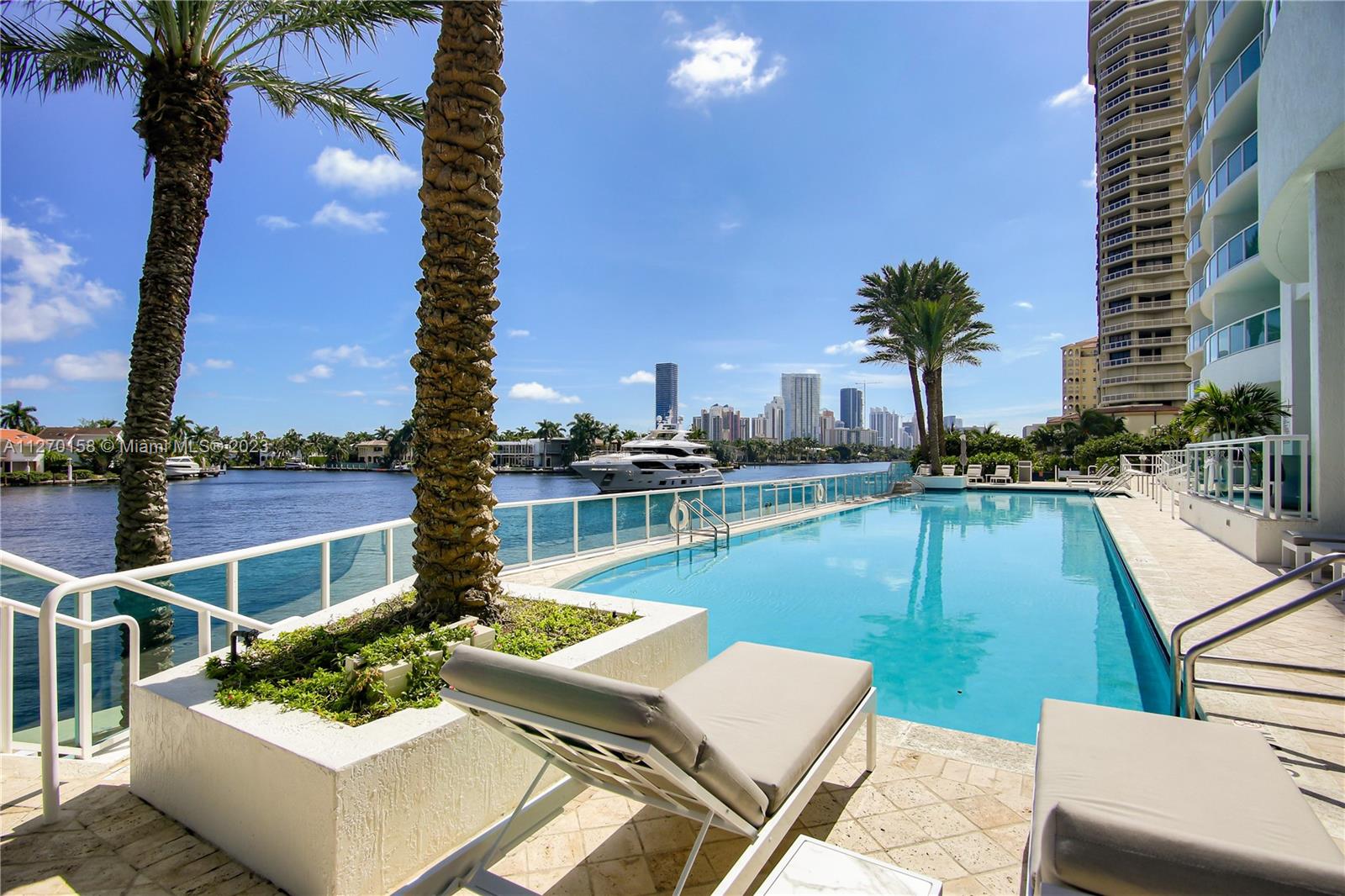 Watch the boats go by from the infinity pool.