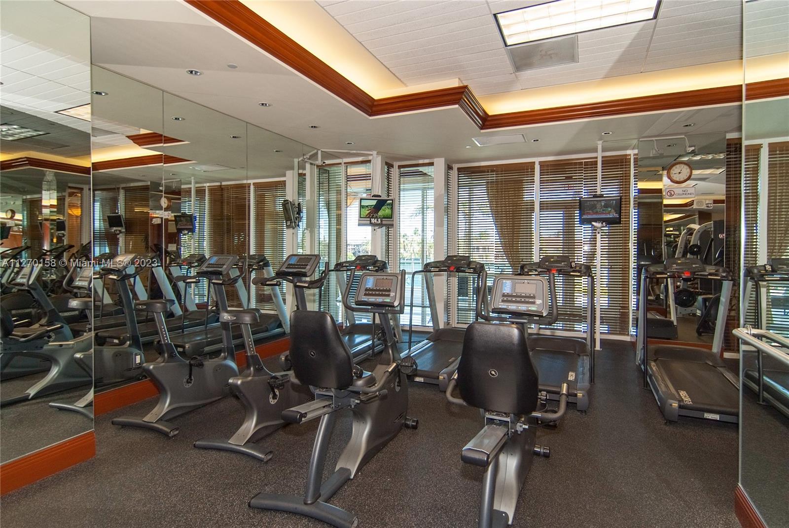 Gym facing the pool and the Intracoastal.