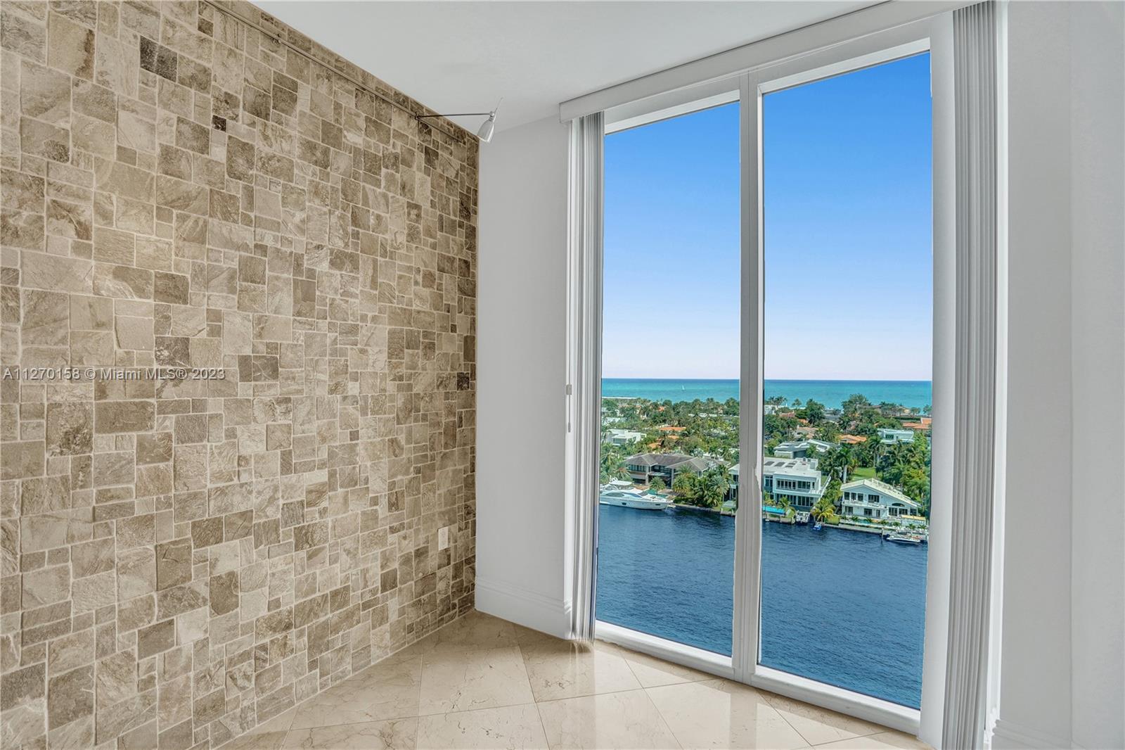 Blue water views  from the dining room.