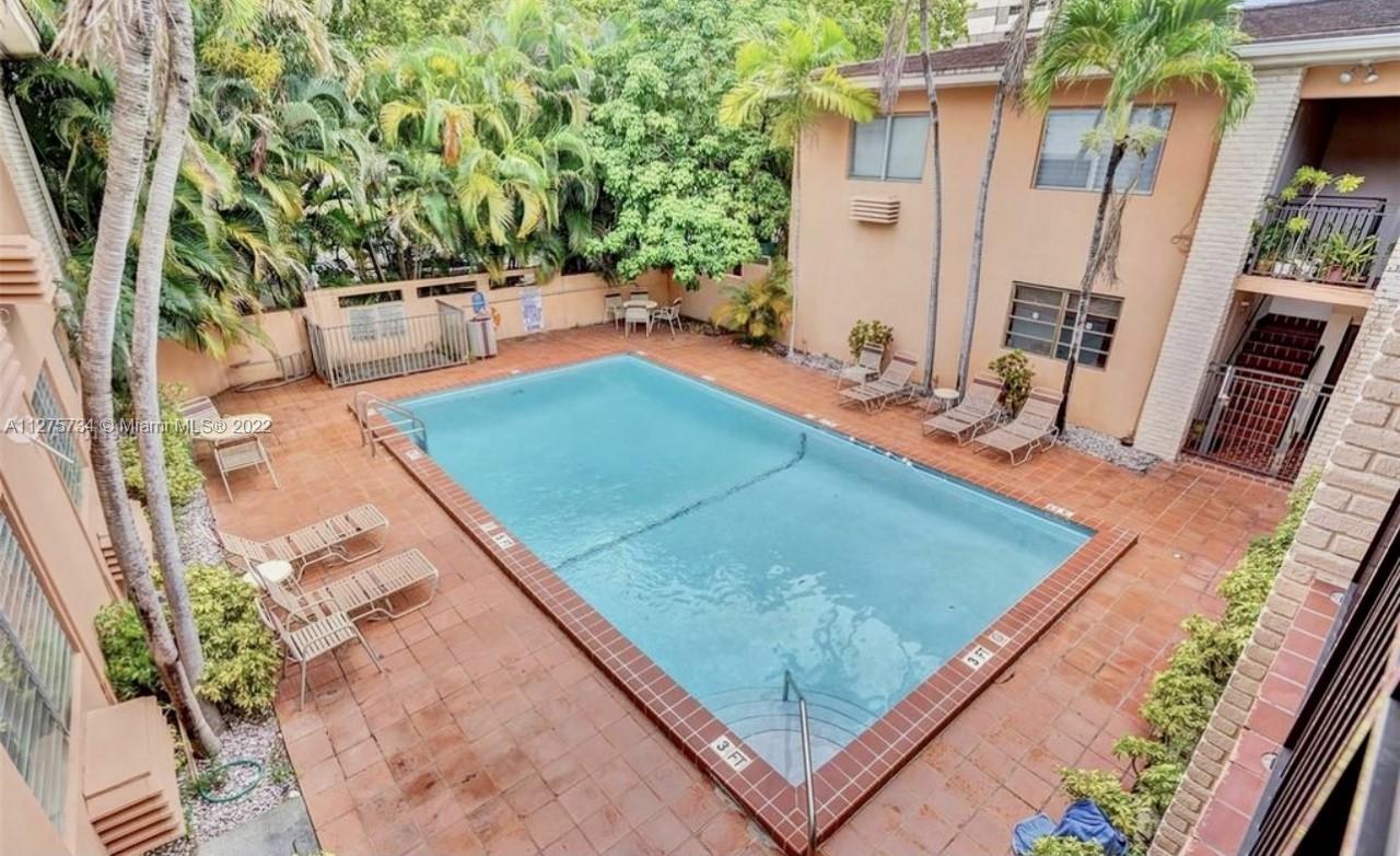 Spacious and Completely Remodeled 1Bed / 1.5 Bath on the first floor corner unit in the Heart of Downtown Coral Gables! Right of off Ponce De Leon and Santillane Avenue. Brand new kitchen appliances, Bathrooms, Flooring and Washer/Dryer In-Unit. Private pool and parking available. Trolley services offered a few feet away from building . Minutes away from Miracle Mile, Biltmore Hotel and Golf Course, University of Miami and much more.