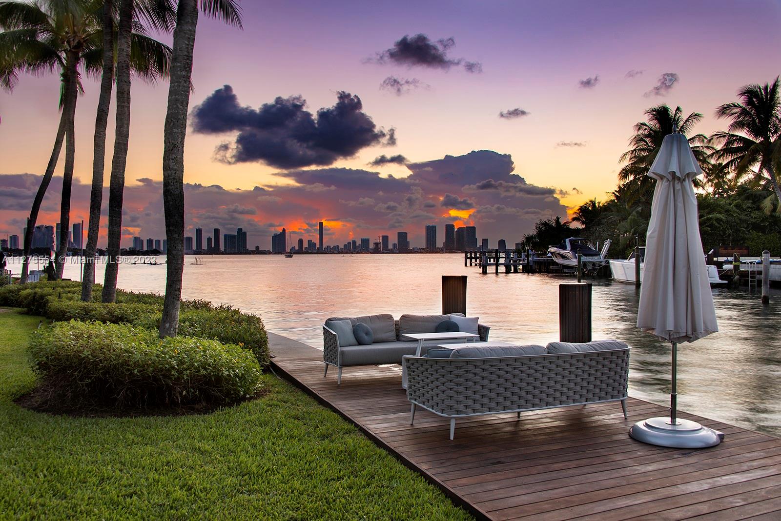 Westerly sunset views located on the coveted and prestigious Gated Sunset Islands, this land offers majestic panoramic views of Biscayne Bay to build your dream home. Plans by starchitect Ralph Choeff included in the sale and near ready to break ground. Luxurious six bedroom 10,385 SF modern home sits on spacious 21,497 sq foot lot, with 140 feet of water frontage. Conveniently situated near Lincoln Road, Sunset Harbor Shops, and high-end restaurants, you will be able to experience a true South Beach lifestyle at your leisure.