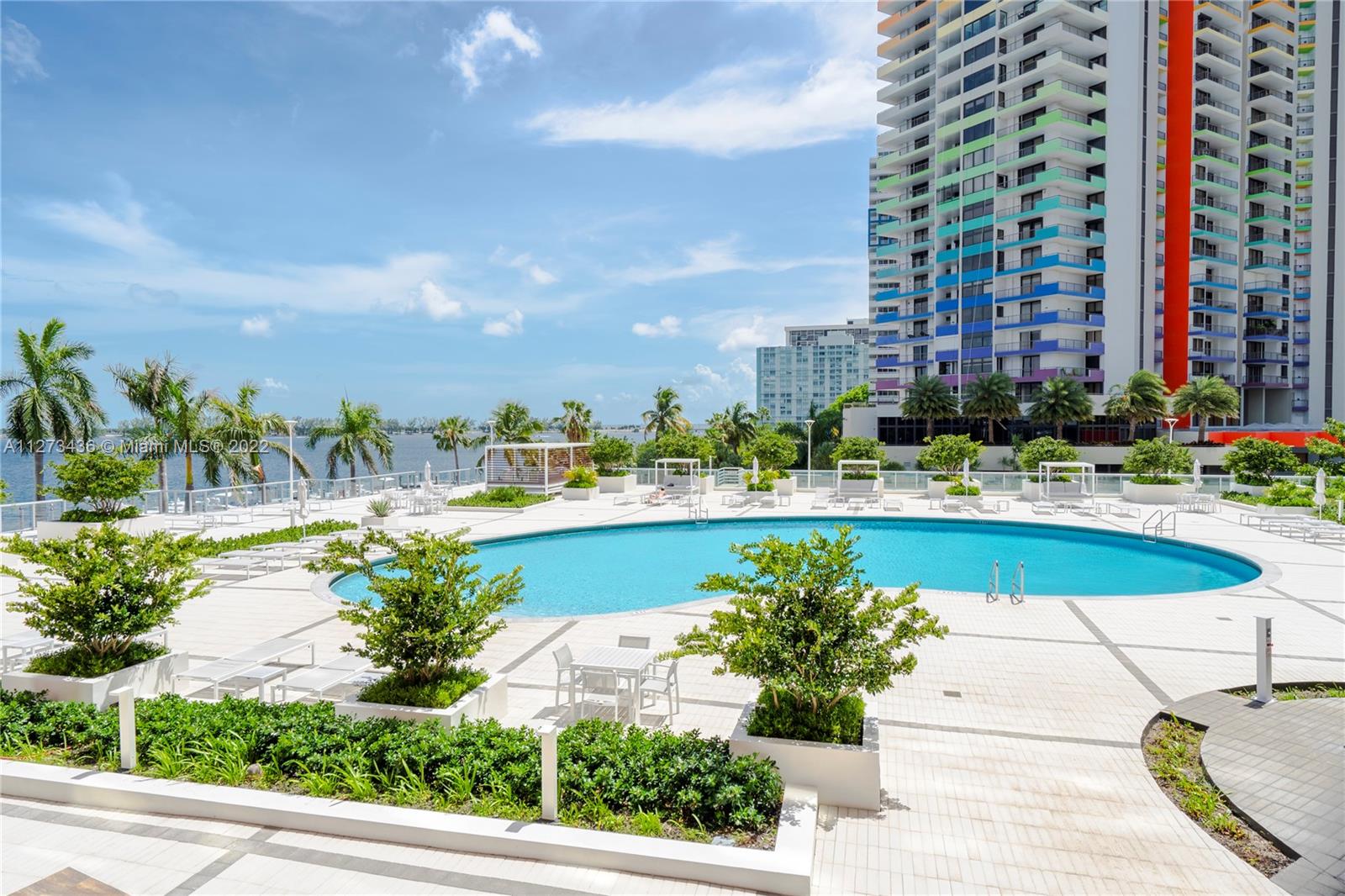 Breath taking water view from A tower corner unit, two bedrooms, two full baths and two balconies, remodel unit, new gym, new pool area, kids' playroom, great parking space, near restaurants and coffee shops, walk or bike anywhere. Must see apartment.