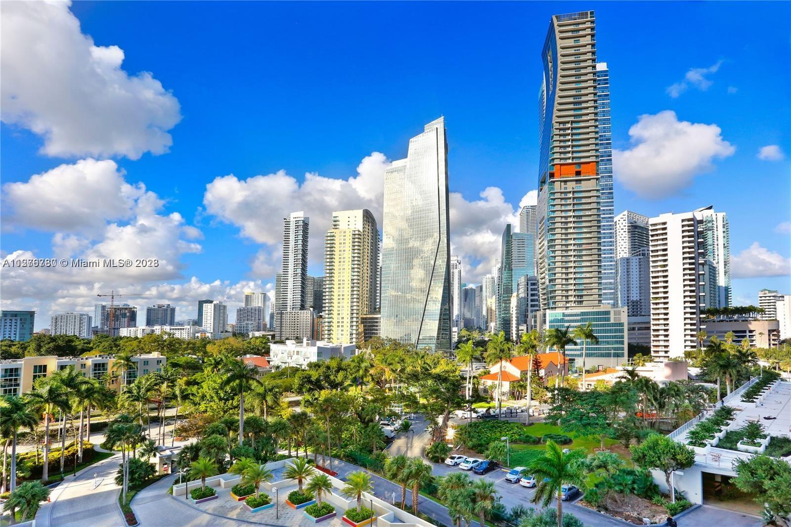 Villa Regina at its best! This 4,126 square-foot residence in the sky offers breathtaking city, ocean and Biscayne Bay views. Units 503-504 have been combined to create a perfectly distributed open floor plan maximizing living areas and views from floor to ceiling windows. Updated to perfection it features a master suite w/sitting area, dual bathroom and two walk-in-closets. Two other bedrooms with 2/baths. Powder room, office, den area, spacious laundry room. Great size kitchen w/ top of the line appliances & breakfast nook. The two original entrances were preserved to give flexibility to the floor plan & access to the elevators. Unit comes with 3 assigned parking spaces and a shared storage area. Amenities include a marina, party rooms, pool, barbecues, gym, 24 hours concierge and more.