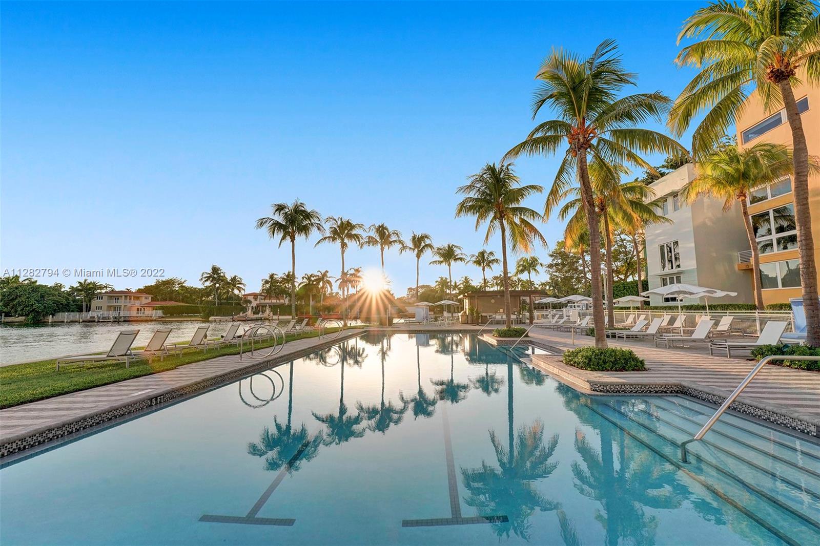 Enjoy living in the heart of Miami Beach in one of the most secure communities in the area. With stunning views of Indian Creek and historic Fontainebleau Hotel from each of the 4 stories of this townhome in the exclusive first line of the private Allison Island. This 4 bedroom 5.5 bath townhome/villa offers a unique experience of complete privacy. 24 hour valet service in addition to your private 2 car garage, luxury amenities include: two heated pools, one of which is located right in front of your front door, 6,000 sq ft fitness center, spa and 24 hour security.