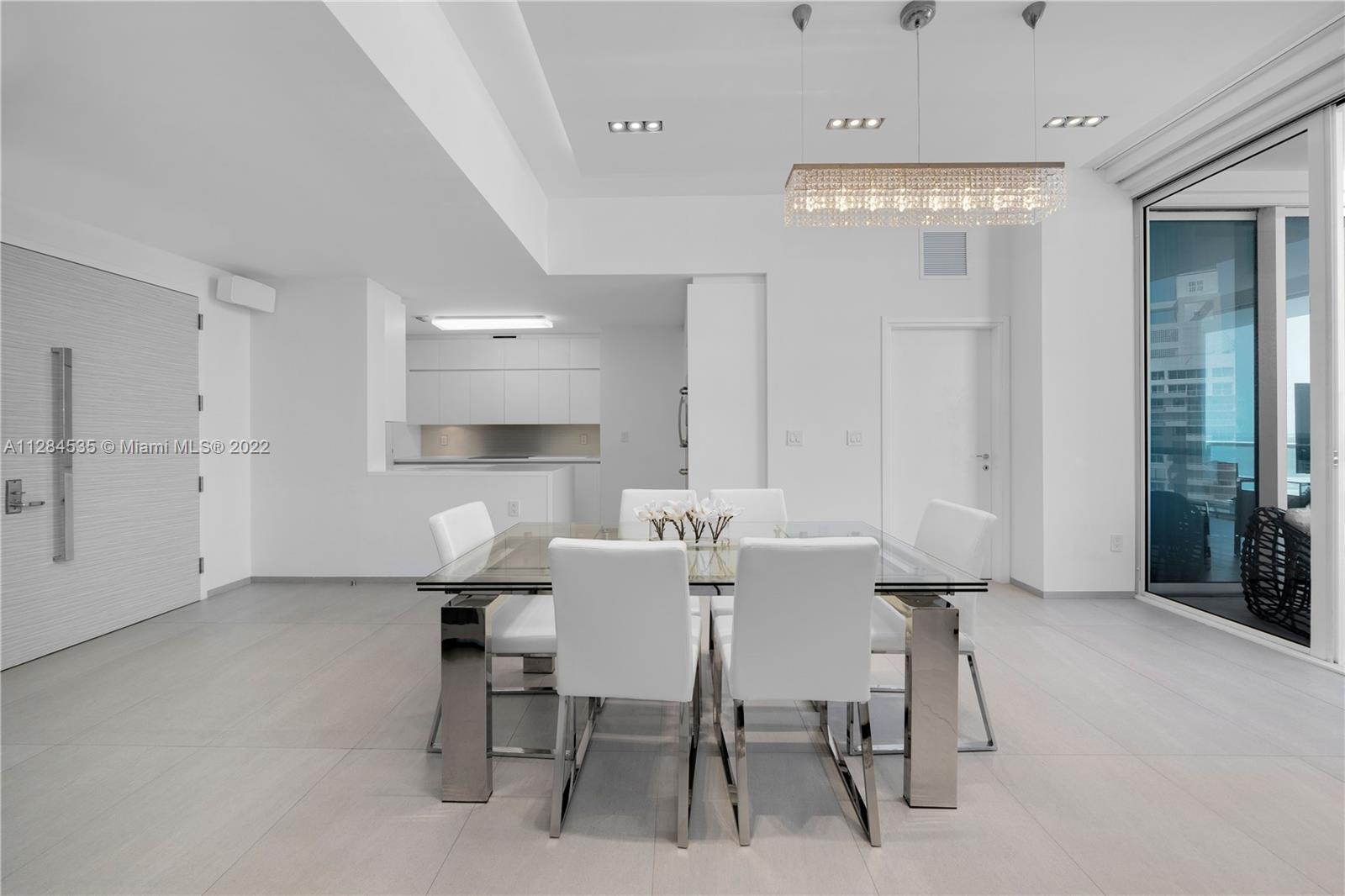 Dining Area with Updated Lighting