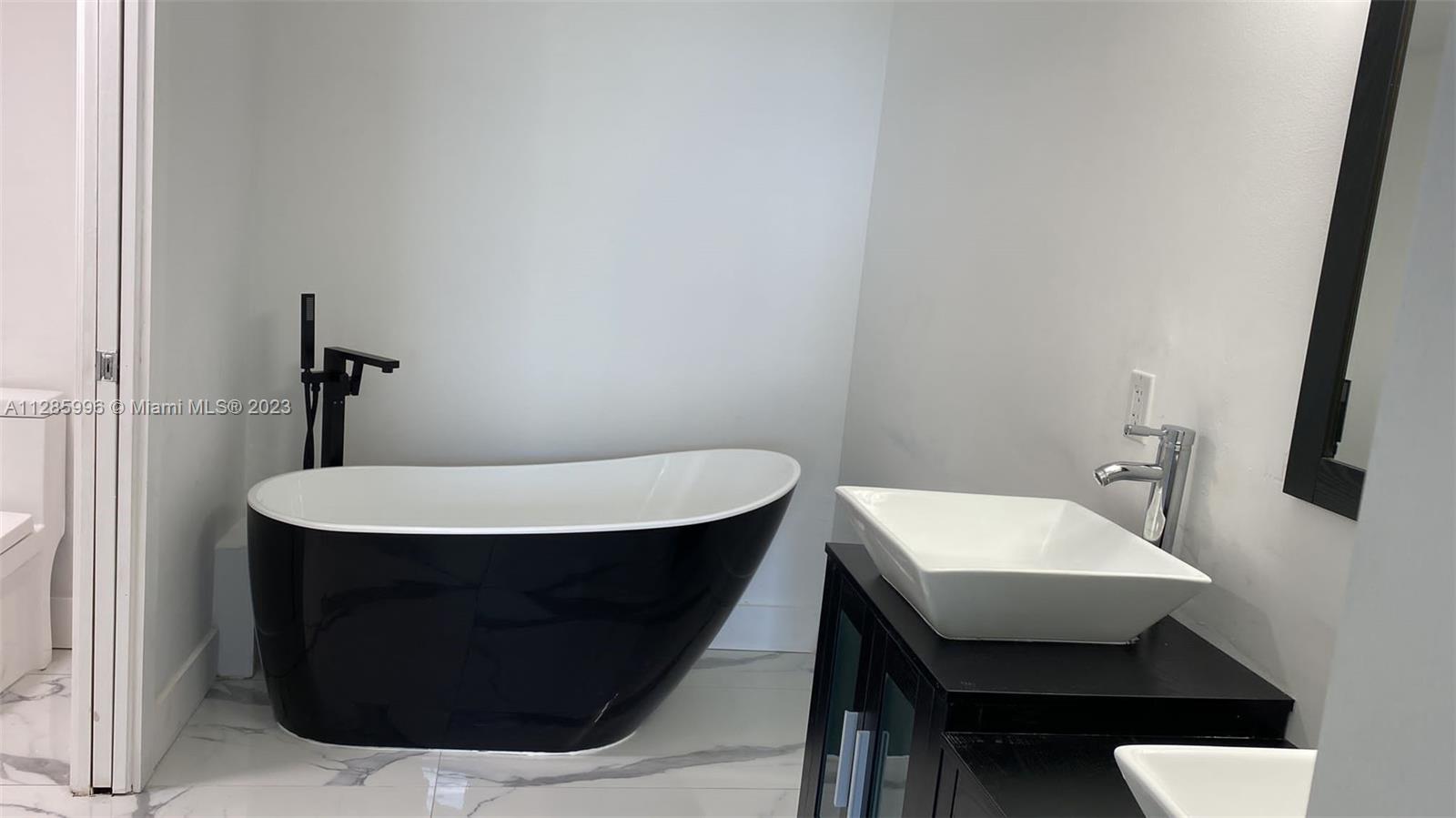Newly Installed Freestanding Tub