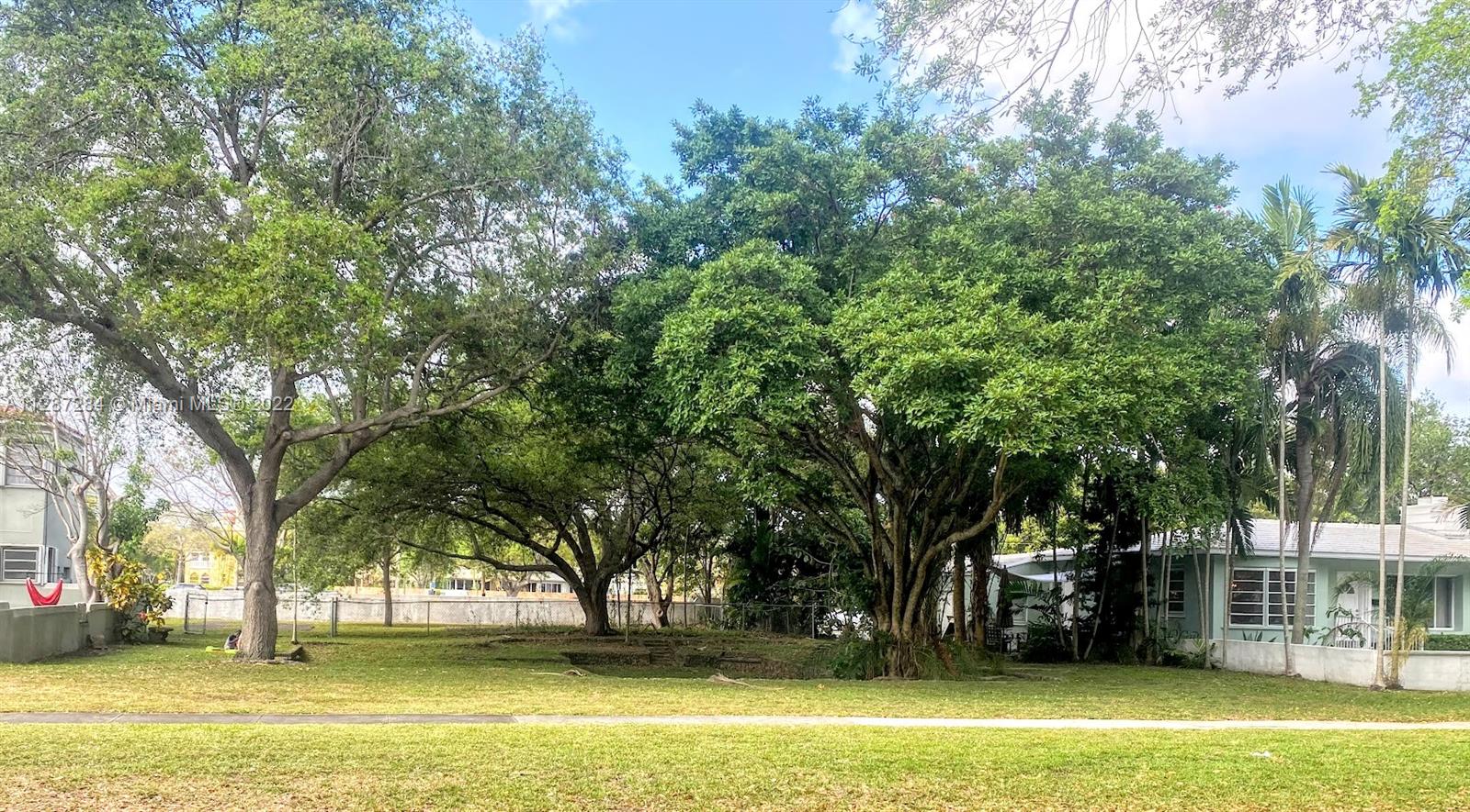 Vacant lot front view which faces South
