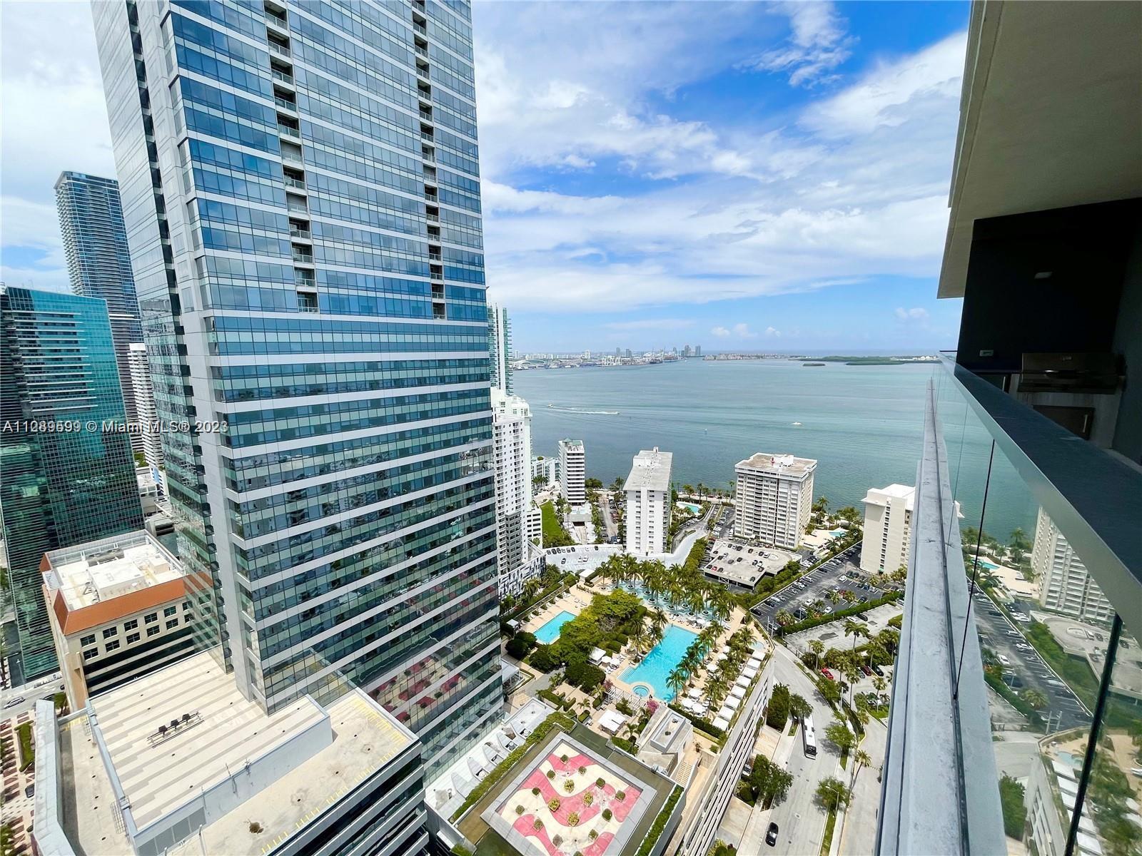 ONE OF A KIND 2 BEDROOM, 2.5 BATH SMART APARTMENT WITH EXPANSIVE TERRACE IN THE HEART OF BRICKELL. RESIDENCE FACES NORTH WEST WITH STUNNING VIEWS OF BRICKELL AND BISCAYNE BAY, WITH BREATHTAKING SUNSETS. BUILT IN BBQ AND SUMMER KITCHEN. FLOOR TO CEILING WINDOWS, SHADES, ESPRESSO MACHINE, BUILT IN SMART SOUND SYSTEM THROUGHOUT, FULL SIZE WASHER/DRYER, AND TOP OF THE LINE APPLIANCES. 2 PARKING SPACES (VALET). ECHO IS ONE OF THE MOST EXCLUSIVE AND PRESTIGIOUS BRAND NEW BOUTIQUE BUILDINGS. AMENITIES INCLUDE INFINITY VIEW POOL AND DECK SERVING FOOD AND DRINKS OVERLOOKING BISCAYNE BAY, CITY AND DOWNTOWN MIAMI, 24/7 CONCIERGE, VALET, SECURITY, FULLY EQUIPPED GYM AND SPA. Tenant occupied until January 2023.