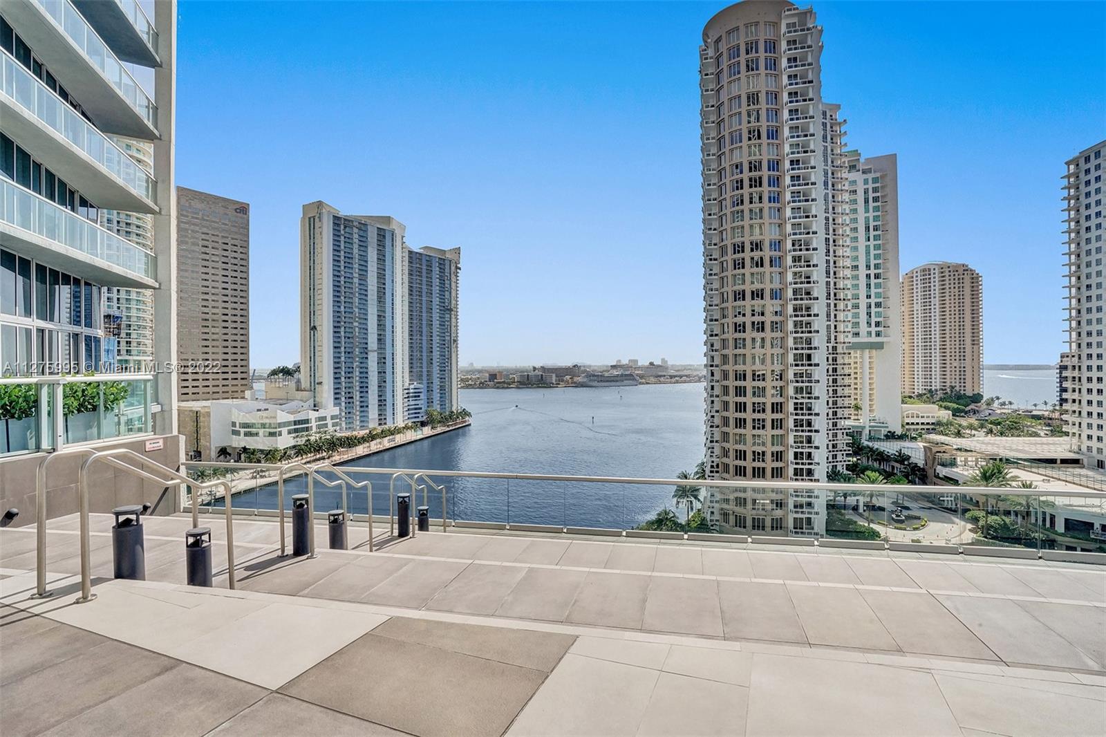 Pool Deck has beautiful views of Downtown Miami & Brickell Key