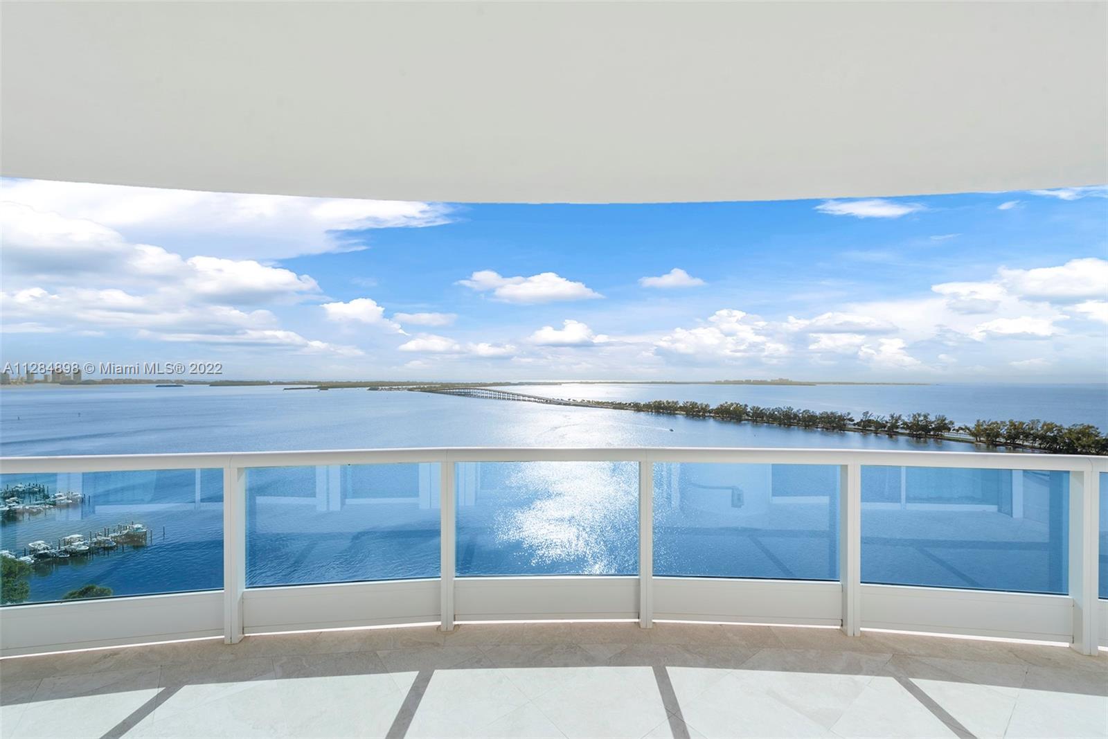 State of the art finishes in this  pristine completely updated residence nestled in the prestigious Brickell Ave- BRISTOL TOWER By Ugo Colombo. These stunning  2 units combined 6-bedroom, 5.5-bathroom home is a portrait of contemporary Brickell family living. Features of this 5890 sq. ft. includes beautiful limestone floors, floor-to-ceiling windows, electric hurricane shutters throughout, with north-east and south-east panoramic views of downtown Brickell, Biscayne Bay, Coconut Grove and Coral Gables.
A  private elevator welcomes you to a private foyer that  flows into a spacious open-concept living room, wet bar and  2 magnificent wine cellars,  dining room, with wraparound views of the bay from every angle. Separate kitchen, breakfast area, cooking island saturated with natural light.